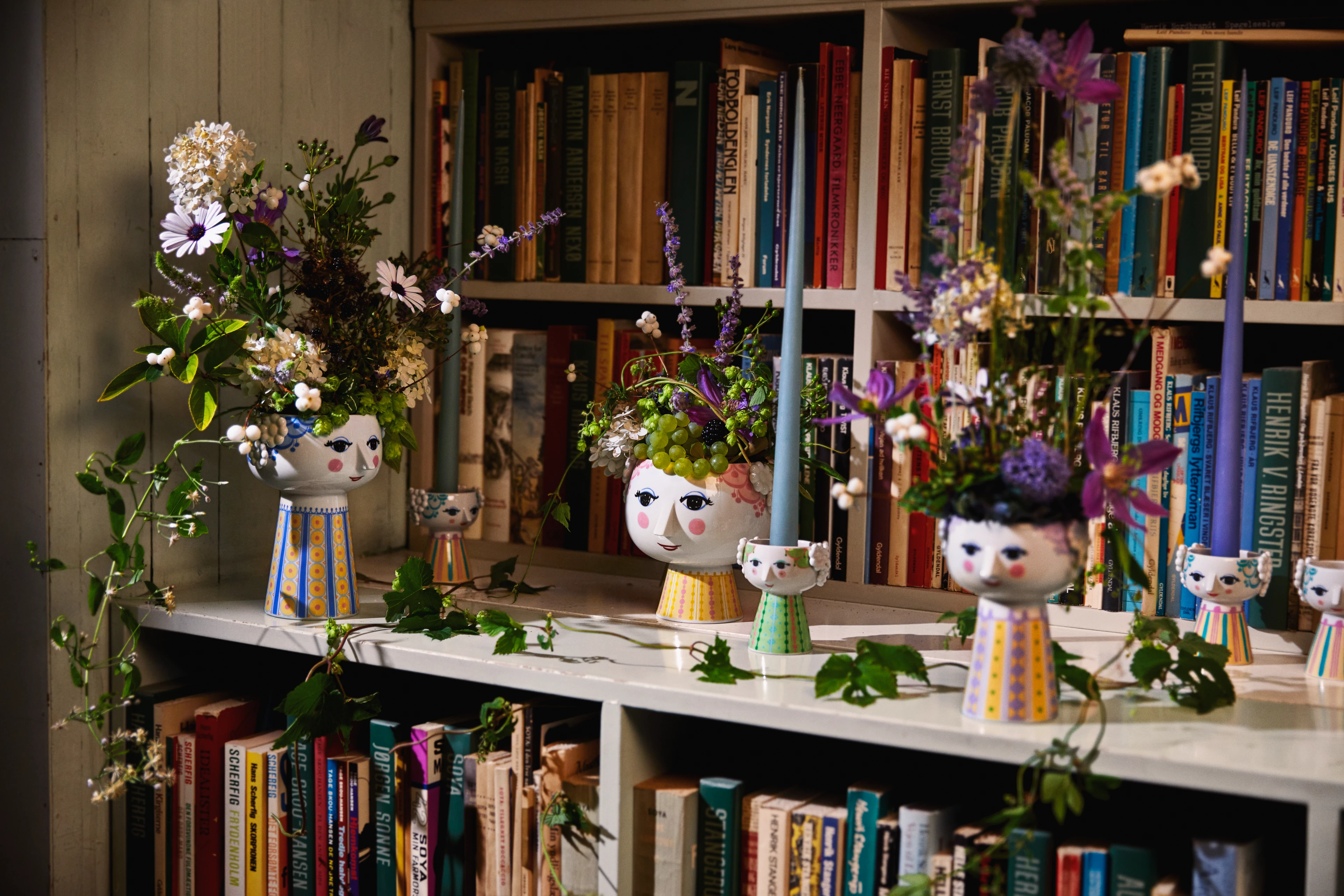 Lysestake H9.5 cm fra Bjørn Wiinblad i fargen Lys grønn, laget av Keramikk