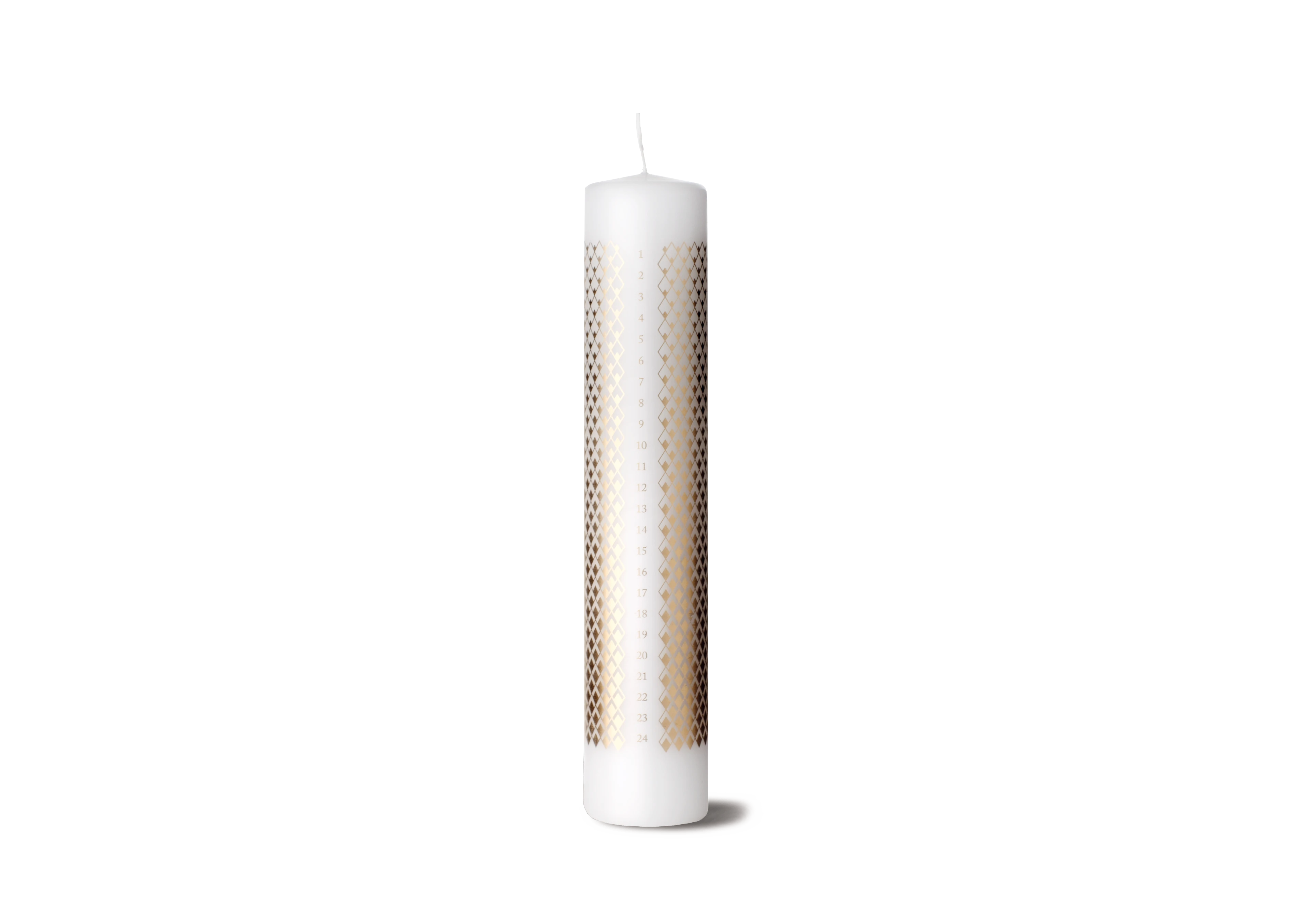 Advent Candle Ø5 cm from Lyngby Porcelæn in White color, made of Paraffin