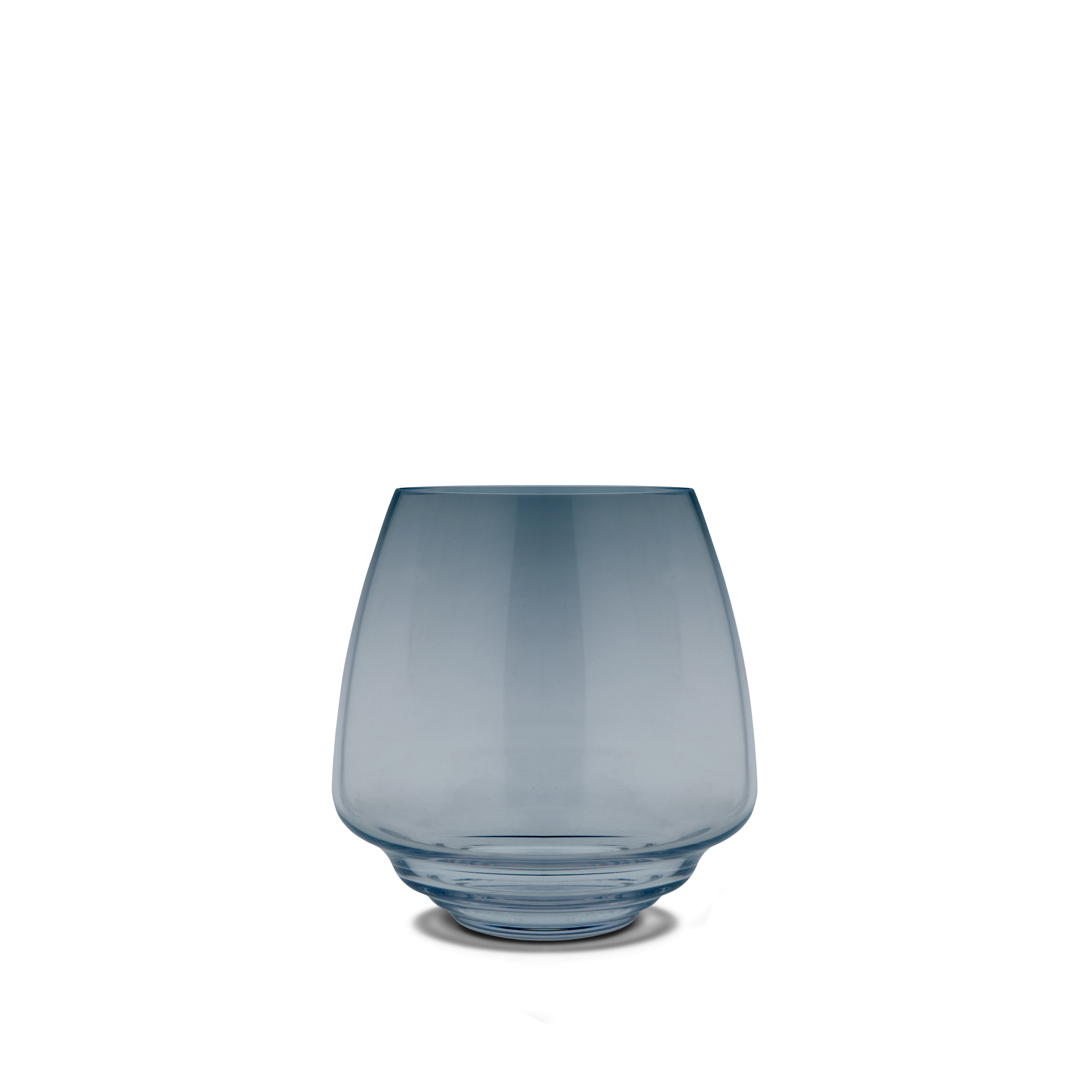 Block candle holder H18.5 from Holmegaard in Blue color, made of Glass