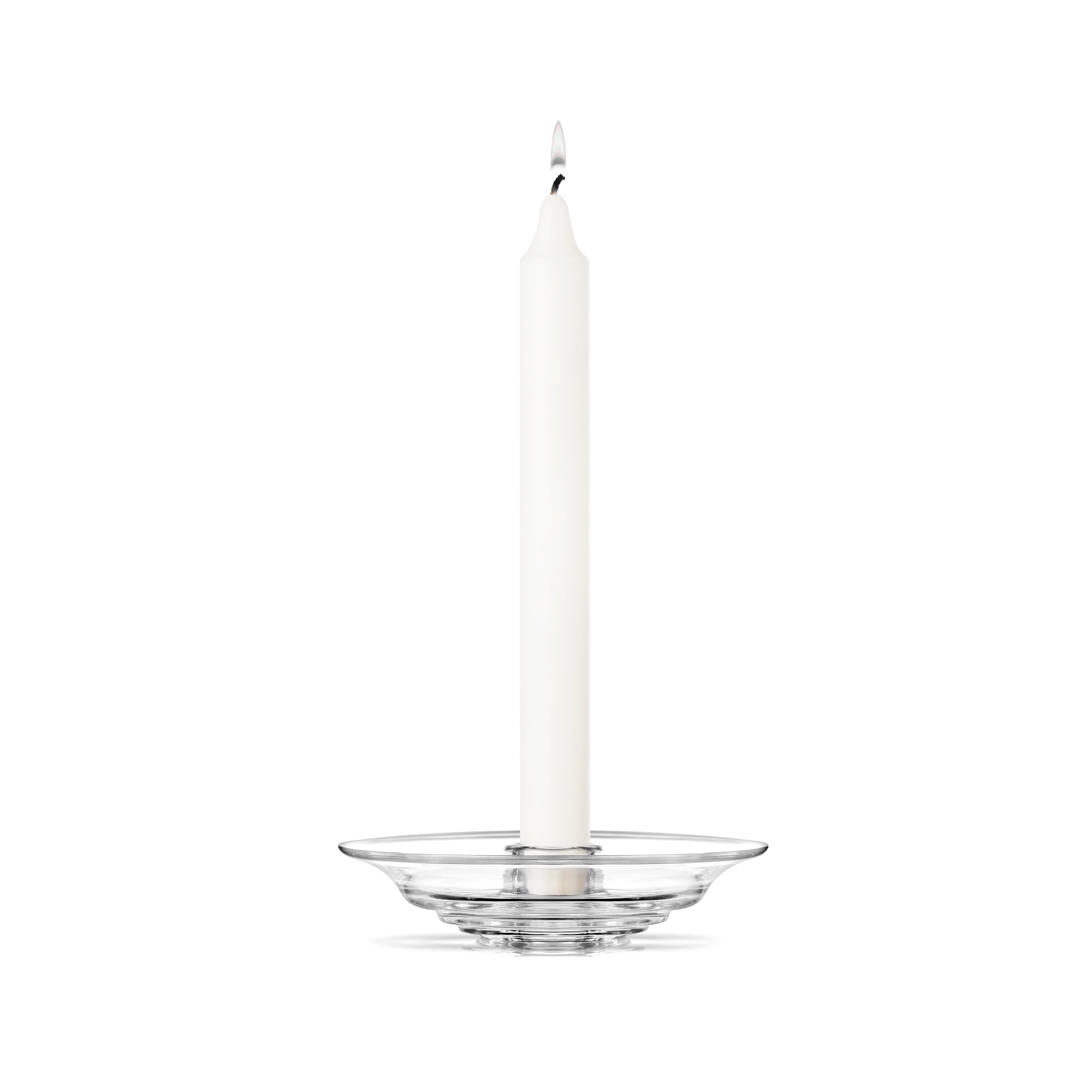 Ljusstake H3 cm från Holmegaard i färgen Klar, tillverkad av Glas