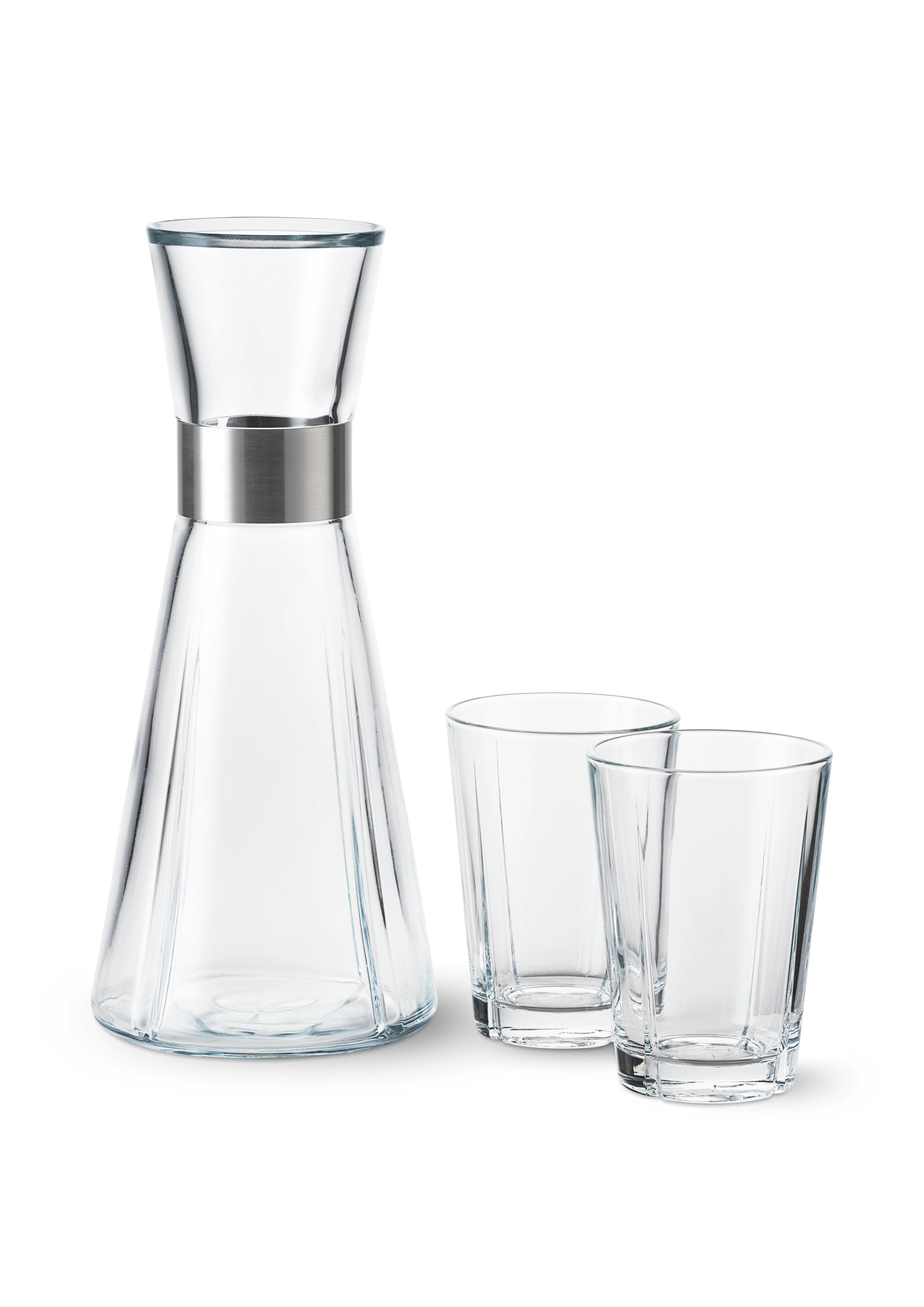 Set: Vattenkaraff 1 st., vattenglas, 2 st. von Rosendahl in der Farbe Klar, hergestellt aus Glas