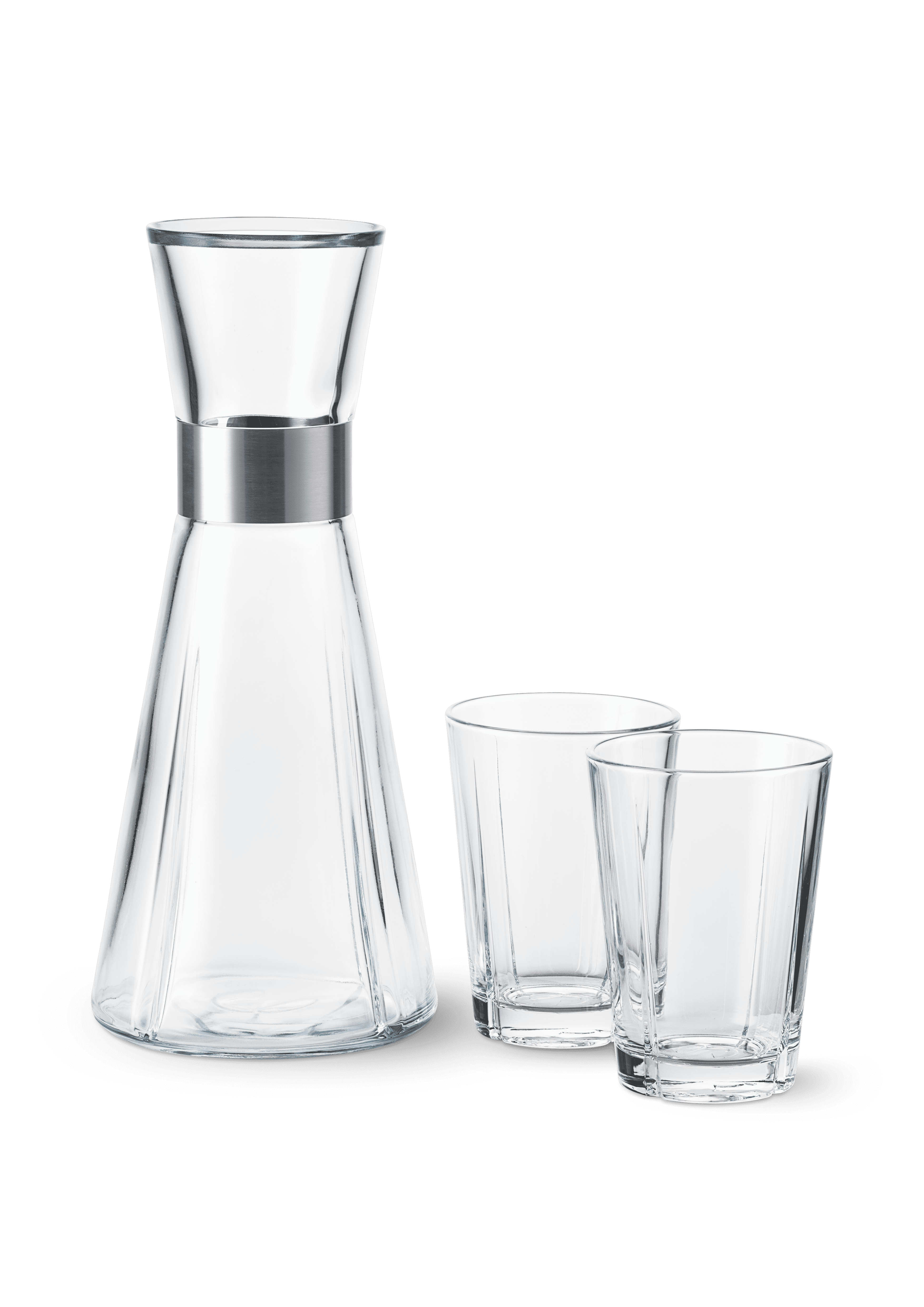 Sett: Vannkaraffel 1 stk., vannglass 2 stk. *