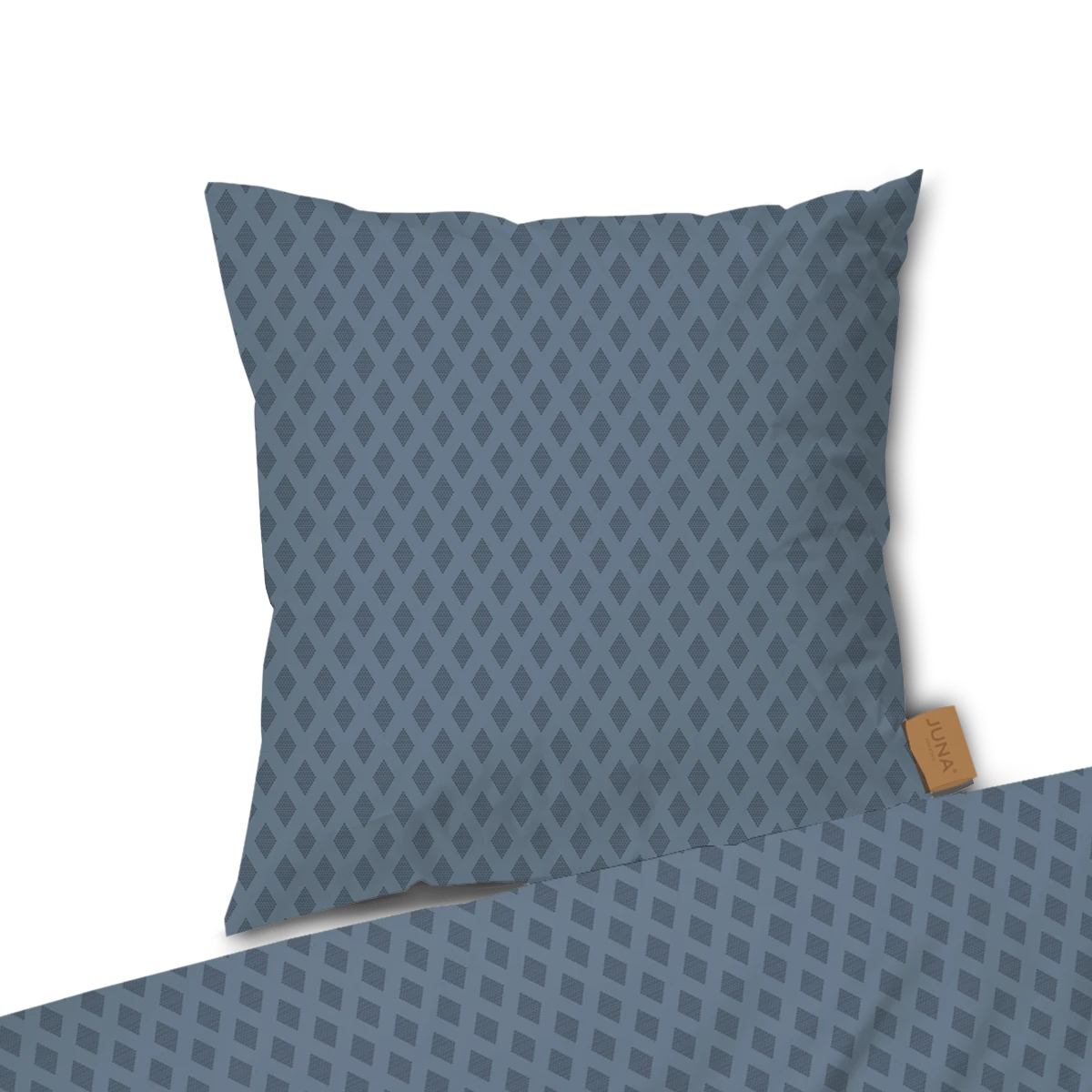 Kissenbezug 60x50 cm von JUNA in der Farbe Taubenblau, hergestellt aus Baumwolle