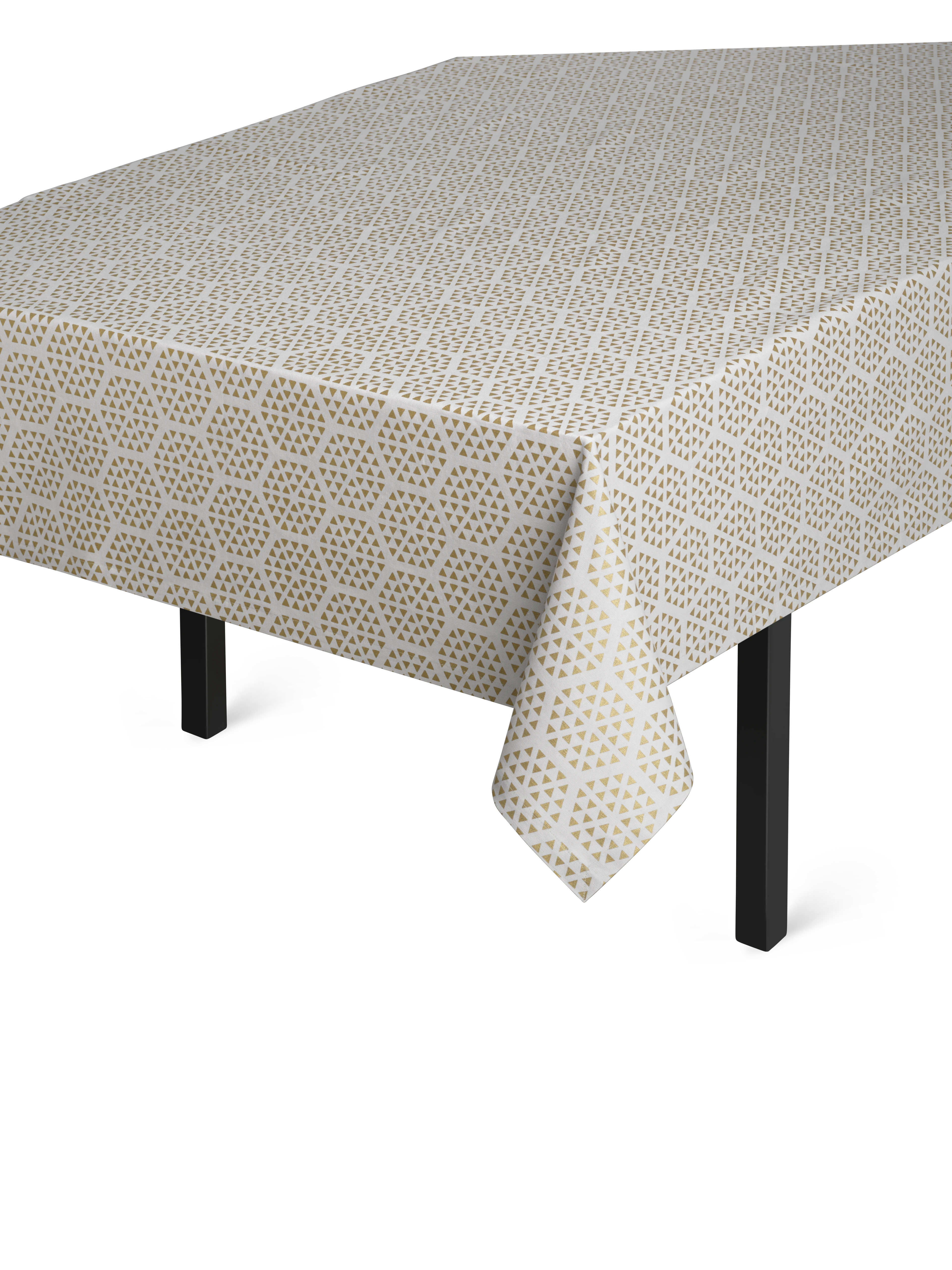 Duk 150x220 cm från JUNA i färgen Beige/Guld, tillverkad av Bomull
