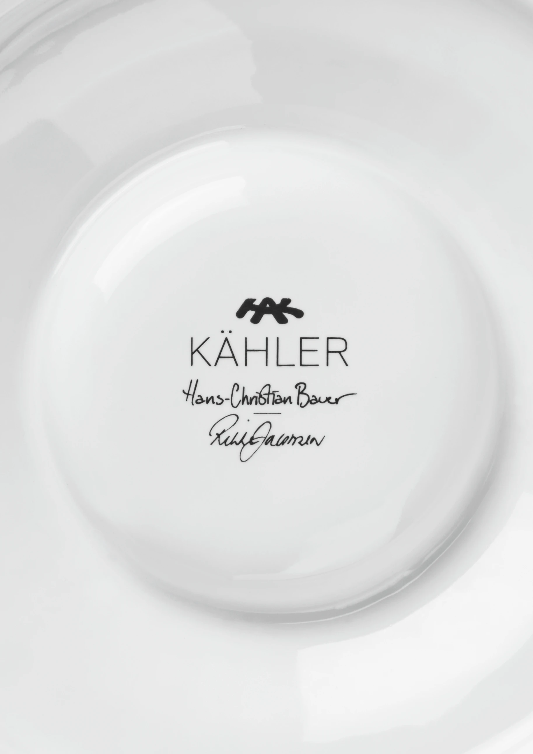 Block candle holder H4 from Kähler in White w. deco color, made of Ceramics