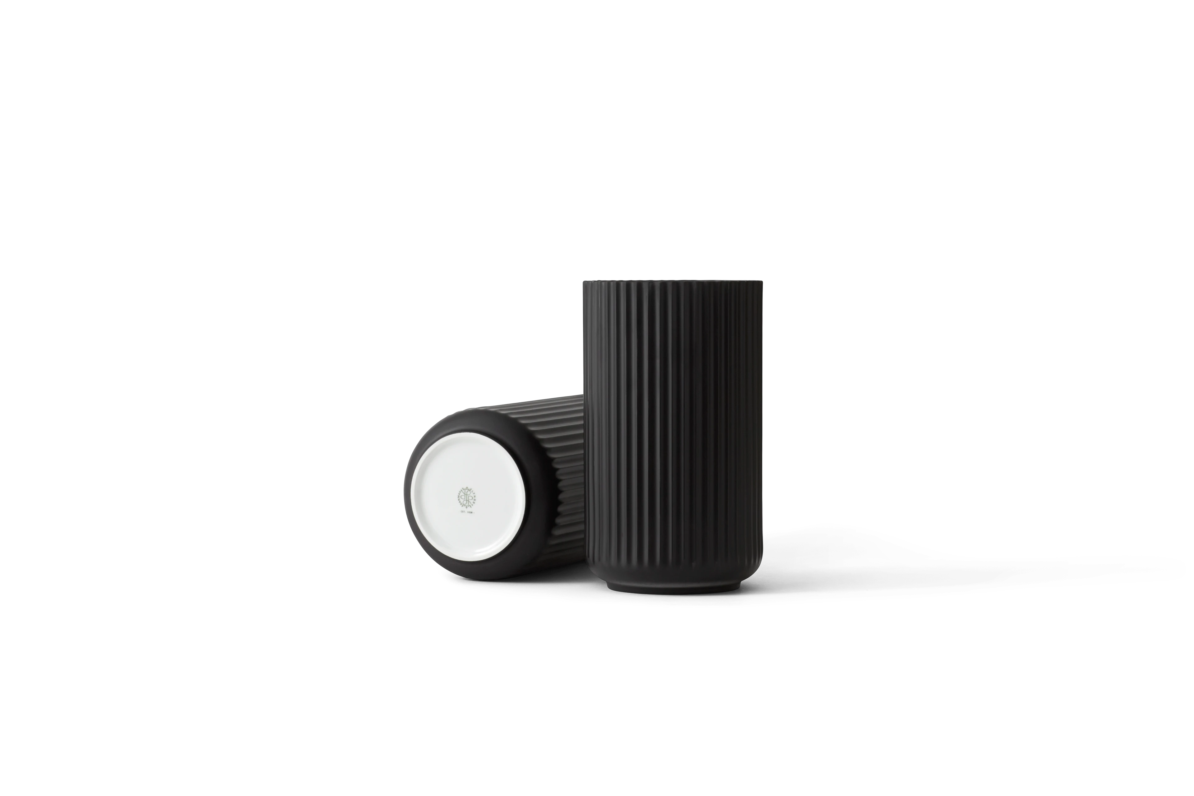 Vase H20.5 cm from Lyngby Porcelæn in Black color, made of Ceramics