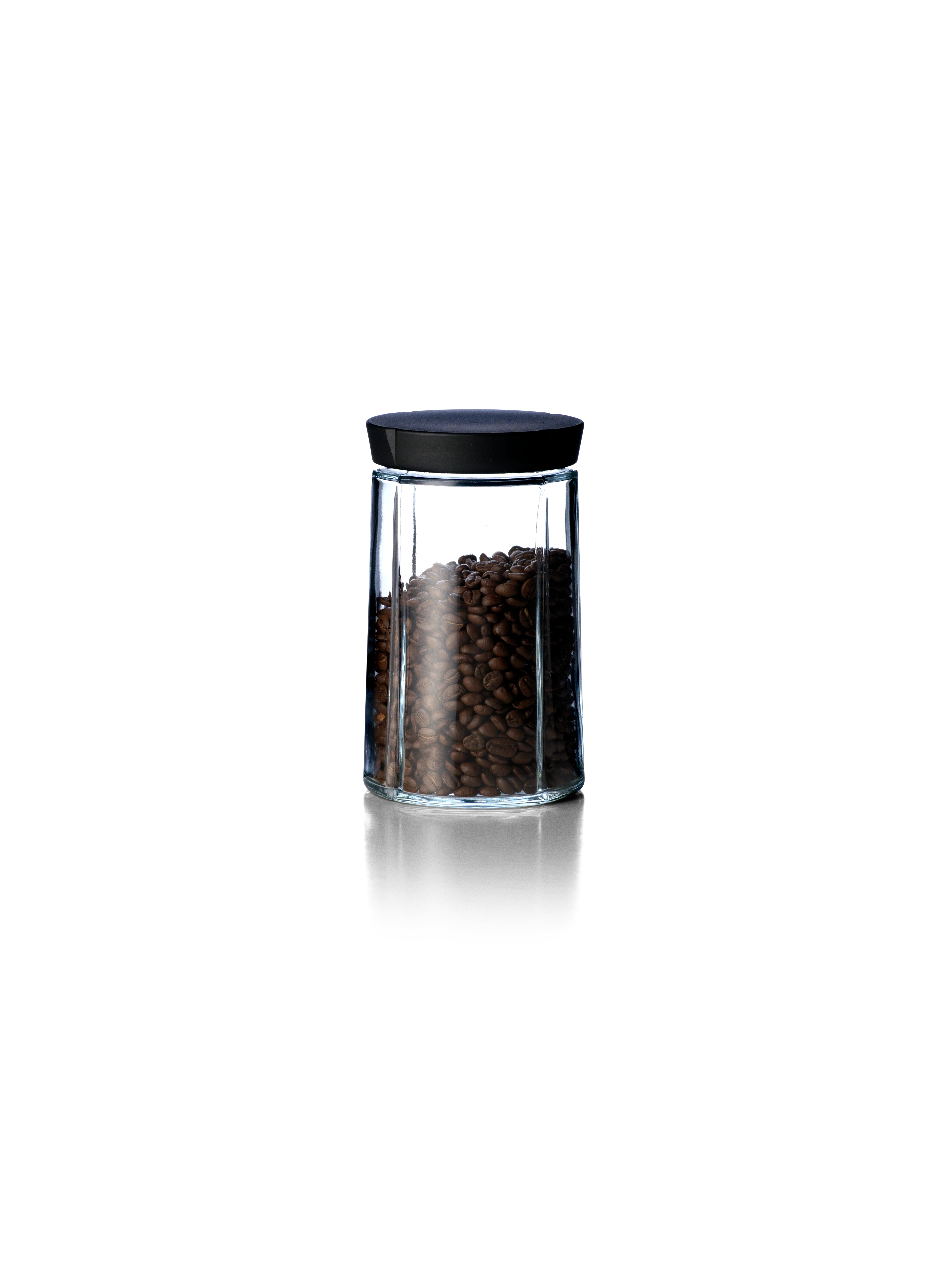 Storage jar 1,0 l from Rosendahl in Black color, made of Glass