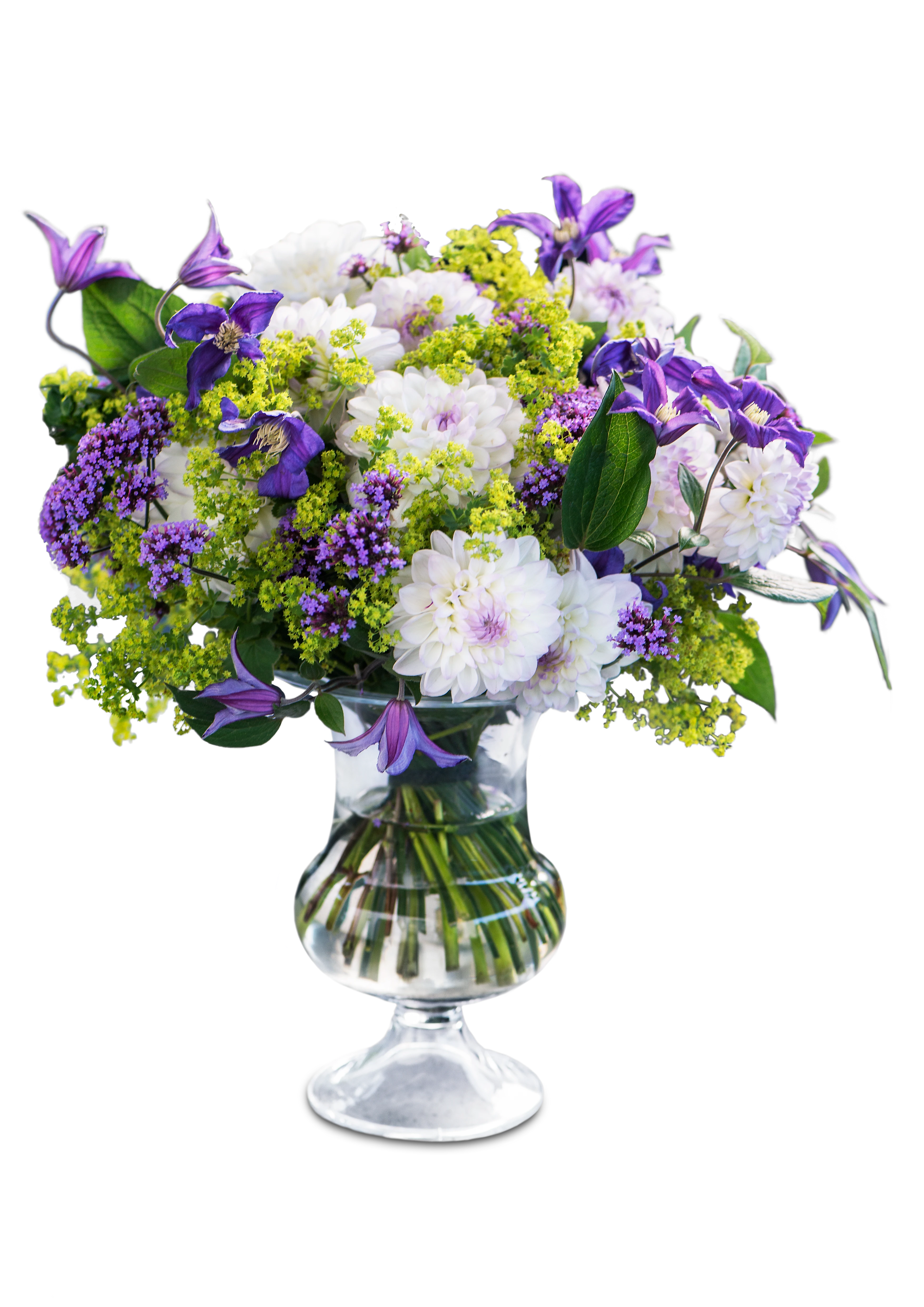 Vase H24 cm fra Holmegaard i fargen Klar, laget av Glass