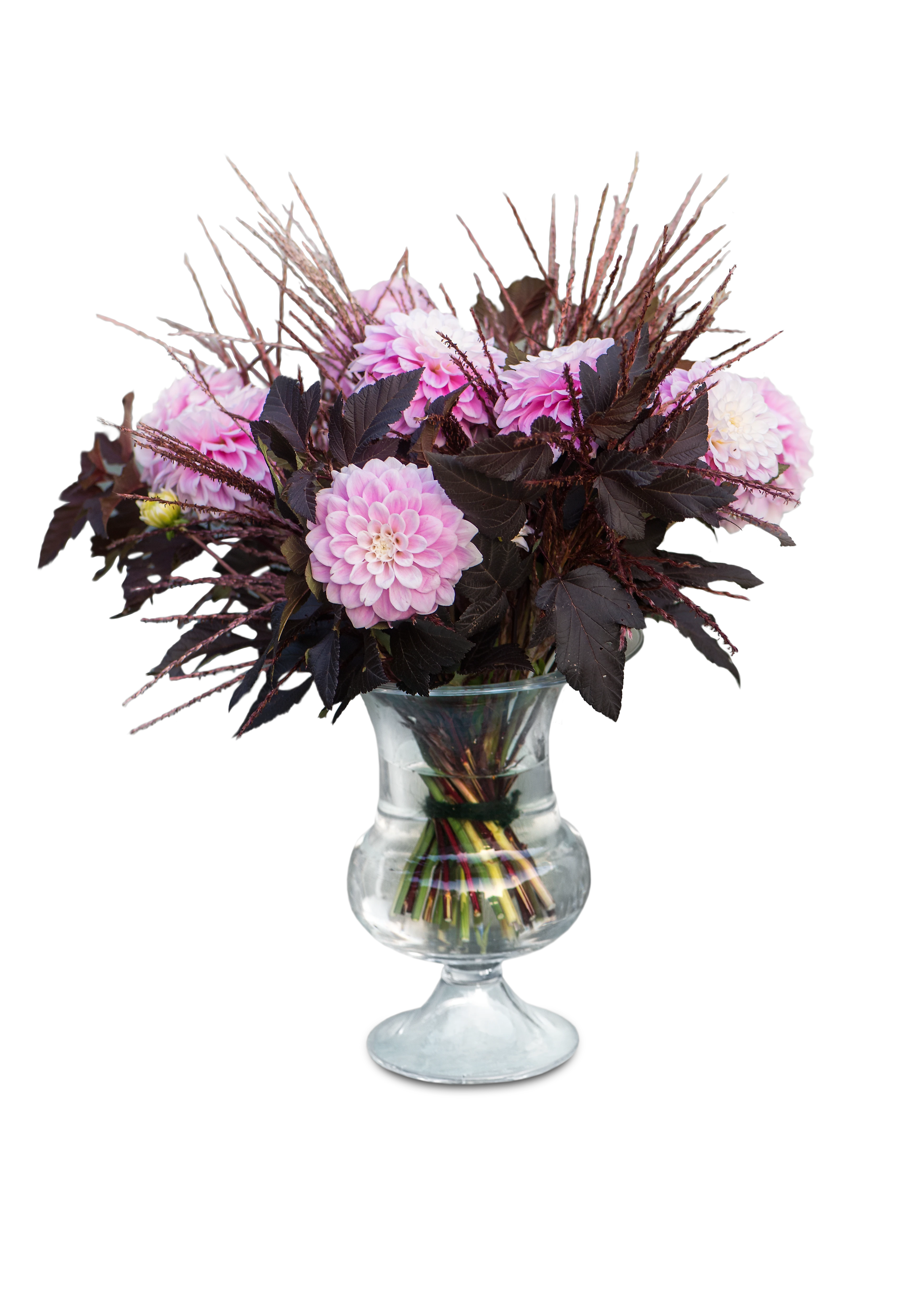 Vase H24 cm fra Holmegaard i fargen Klar, laget av Glass