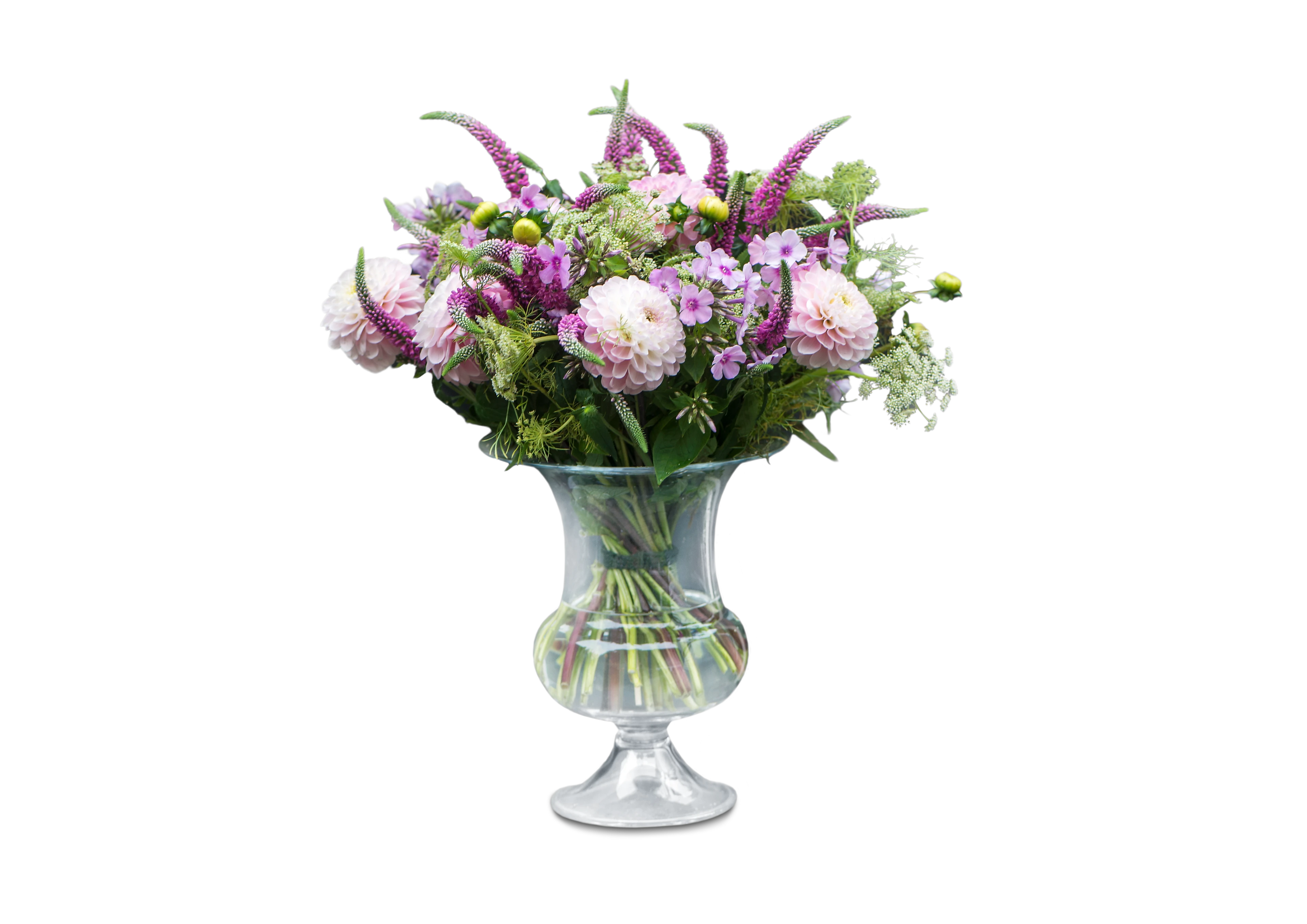 Vase H24 cm fra Holmegaard i fargen Klar, laget av Glass