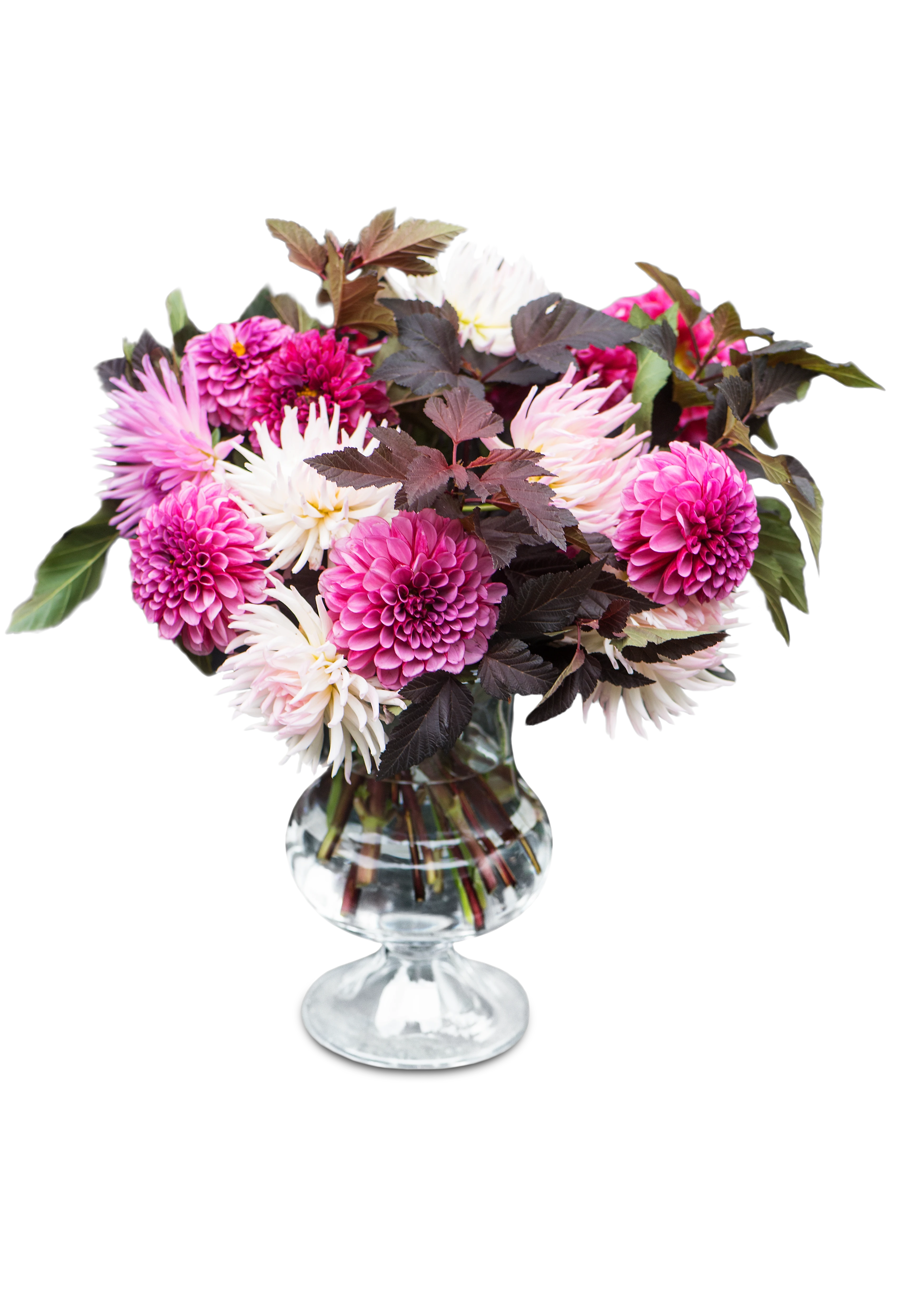 Vase H24 cm fra Holmegaard i fargen Klar, laget av Glass