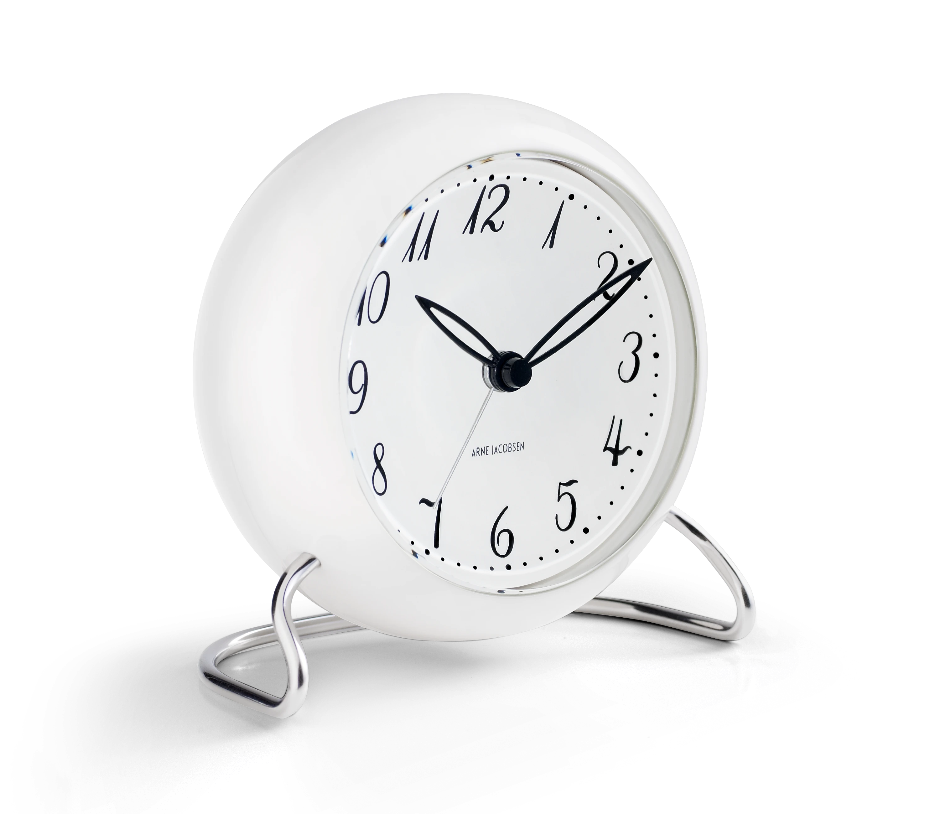 Table clock Ø11 cm from Arne Jacobsen in White color, made of Plastic
