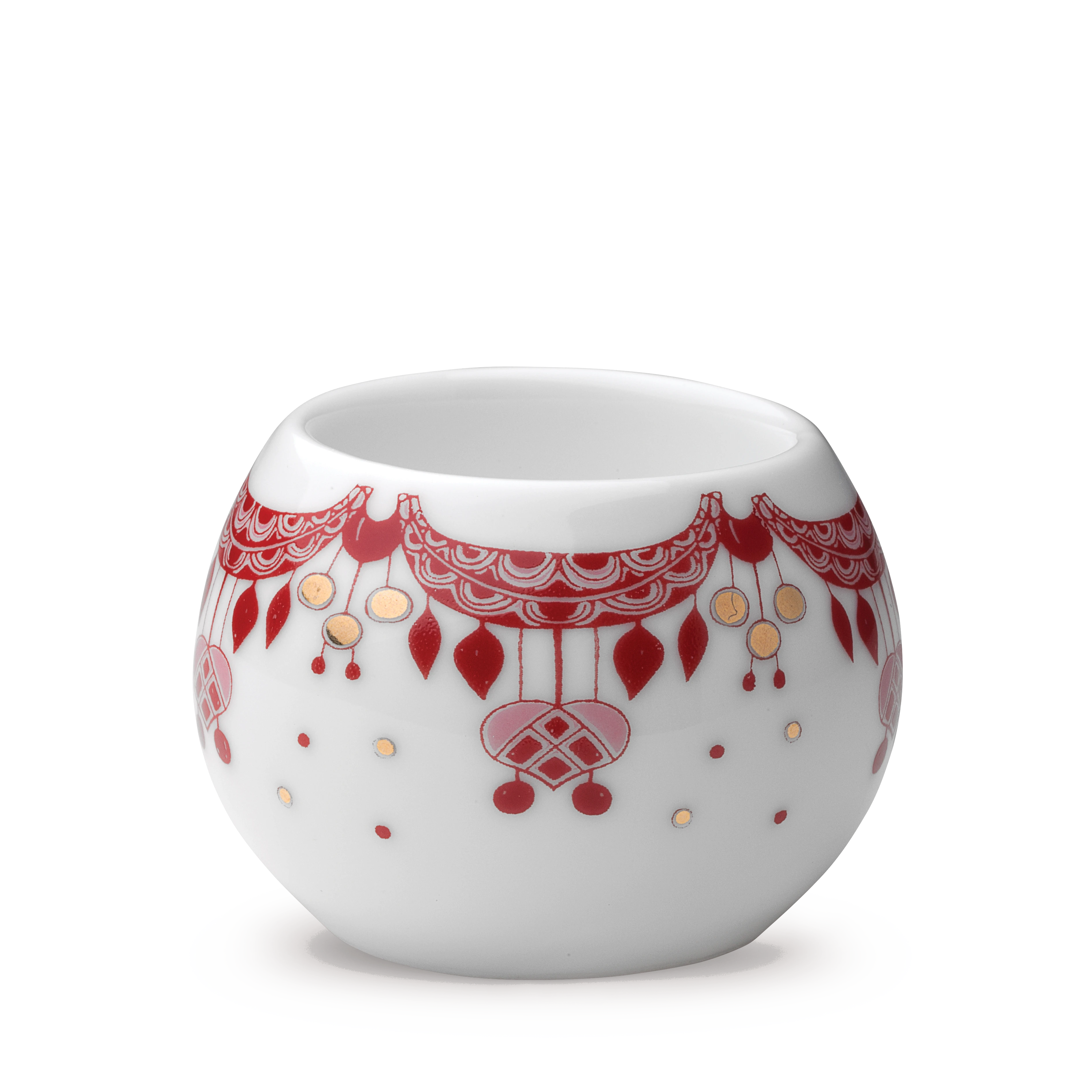 Ljuslykta Ø6.5 cm från Bjørn Wiinblad i färgen Röd, tillverkad av Keramik