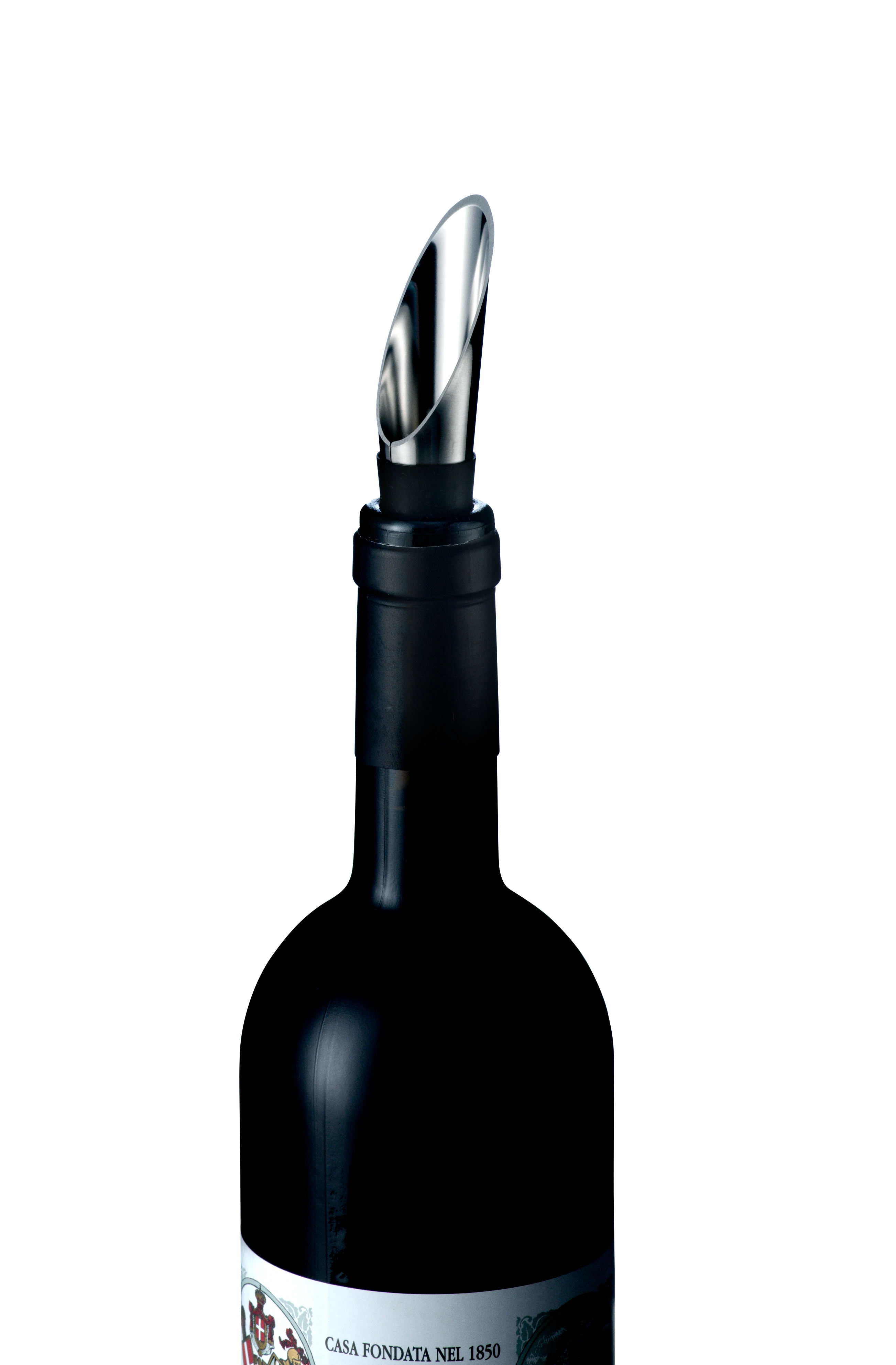 Wine Pourer H8 cm from Rosendahl in Black/Steel color, made of Metal