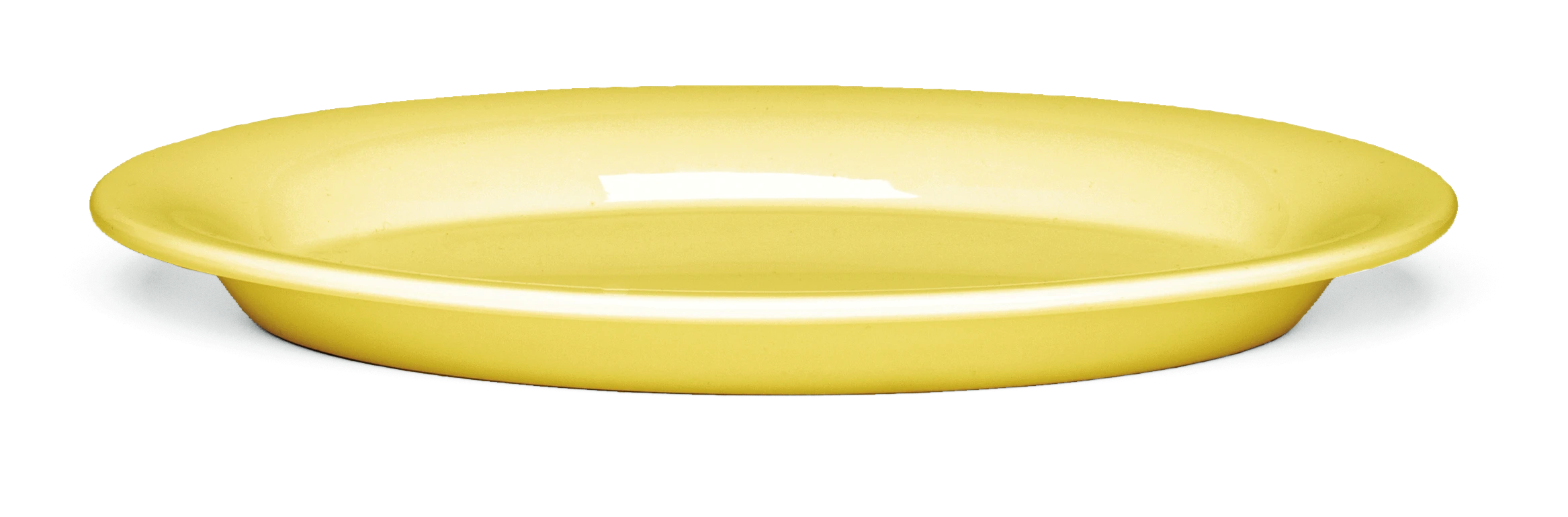 Oval plate 28x18.5 cm from Kähler in Yellow color, made of Ceramics