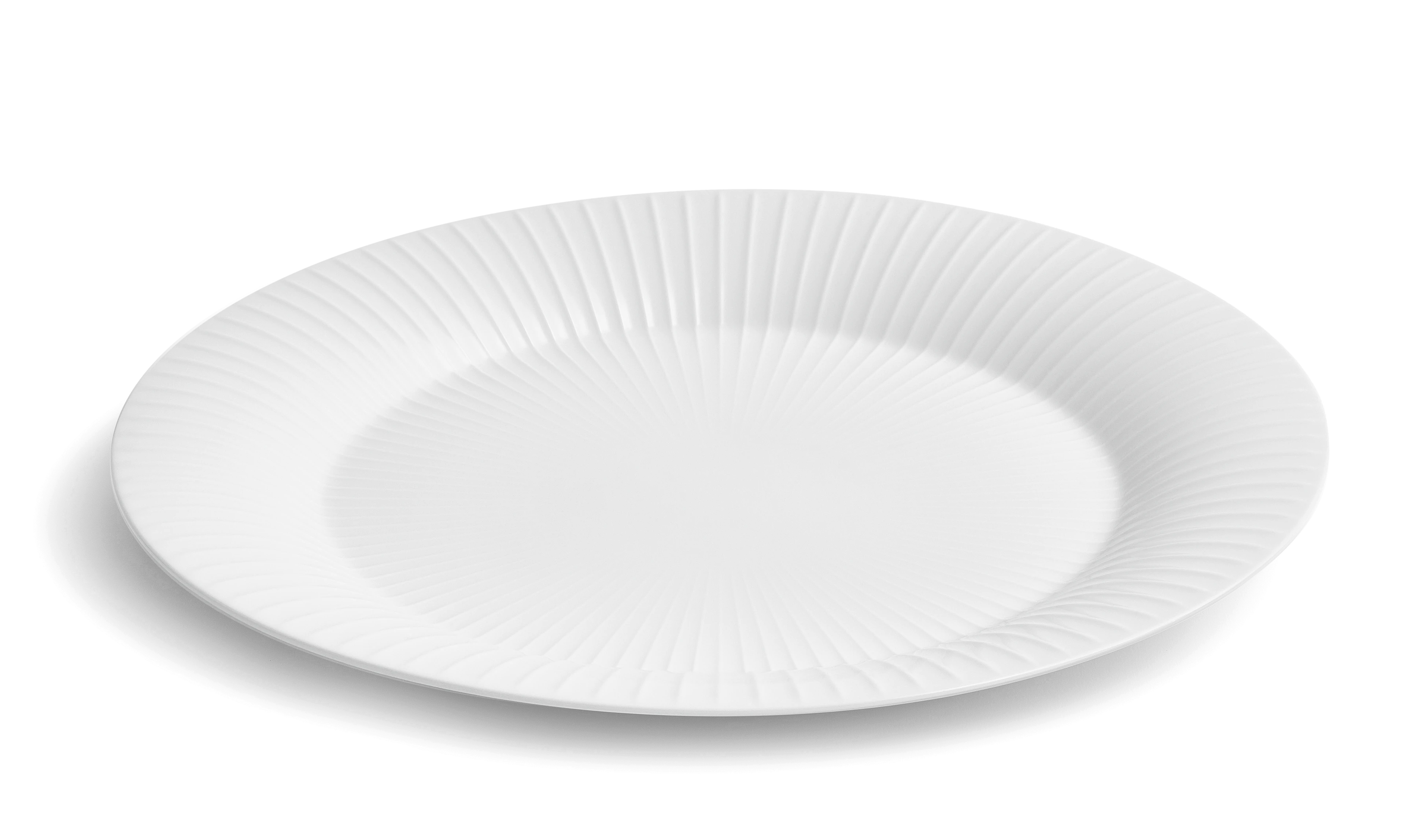 Ovalt serveringsfad 34x27 cm fra Kähler i farven Hvid, lavet af Keramik