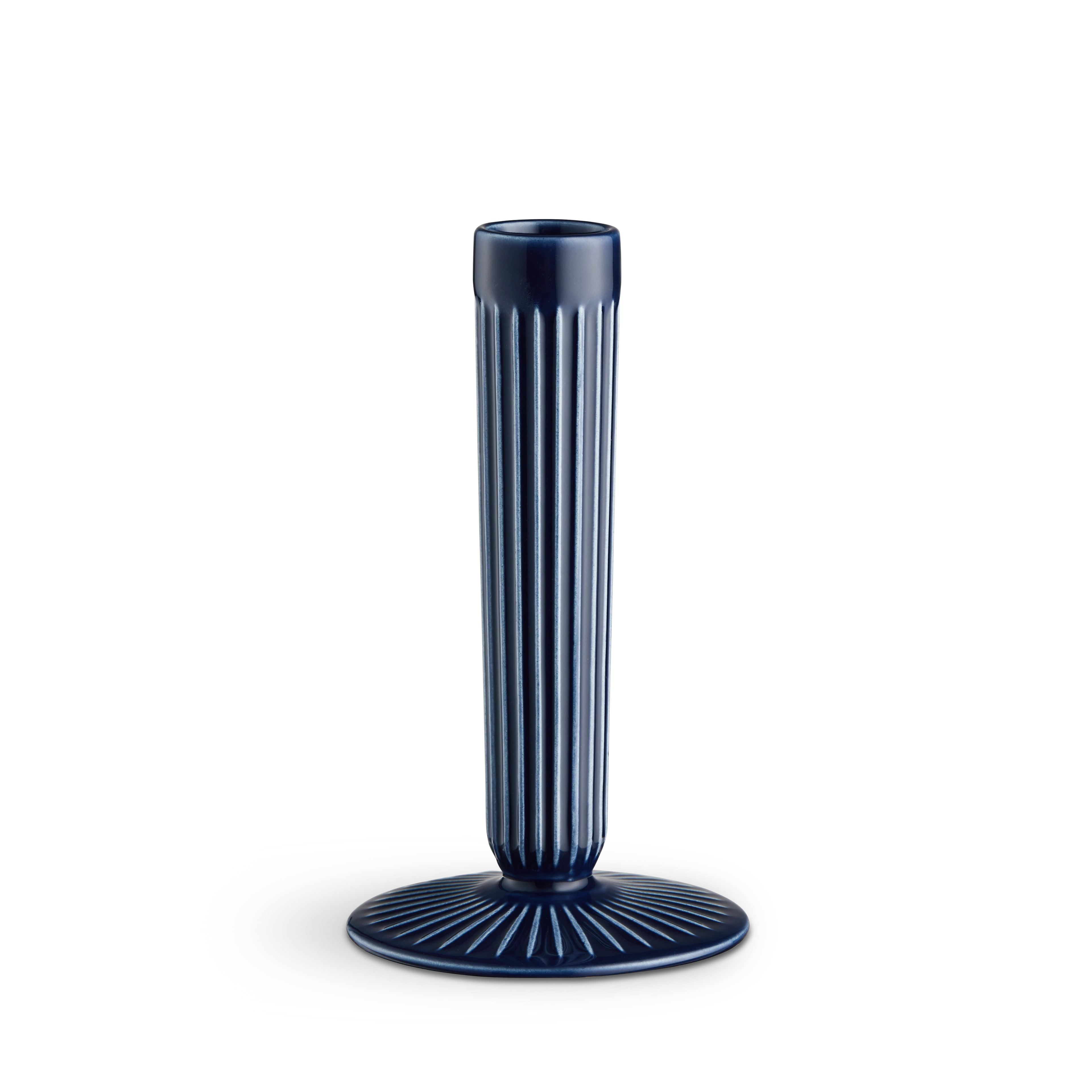 Ljusstake H16 cm från Kähler i färgen Indigo, tillverkad av Keramik