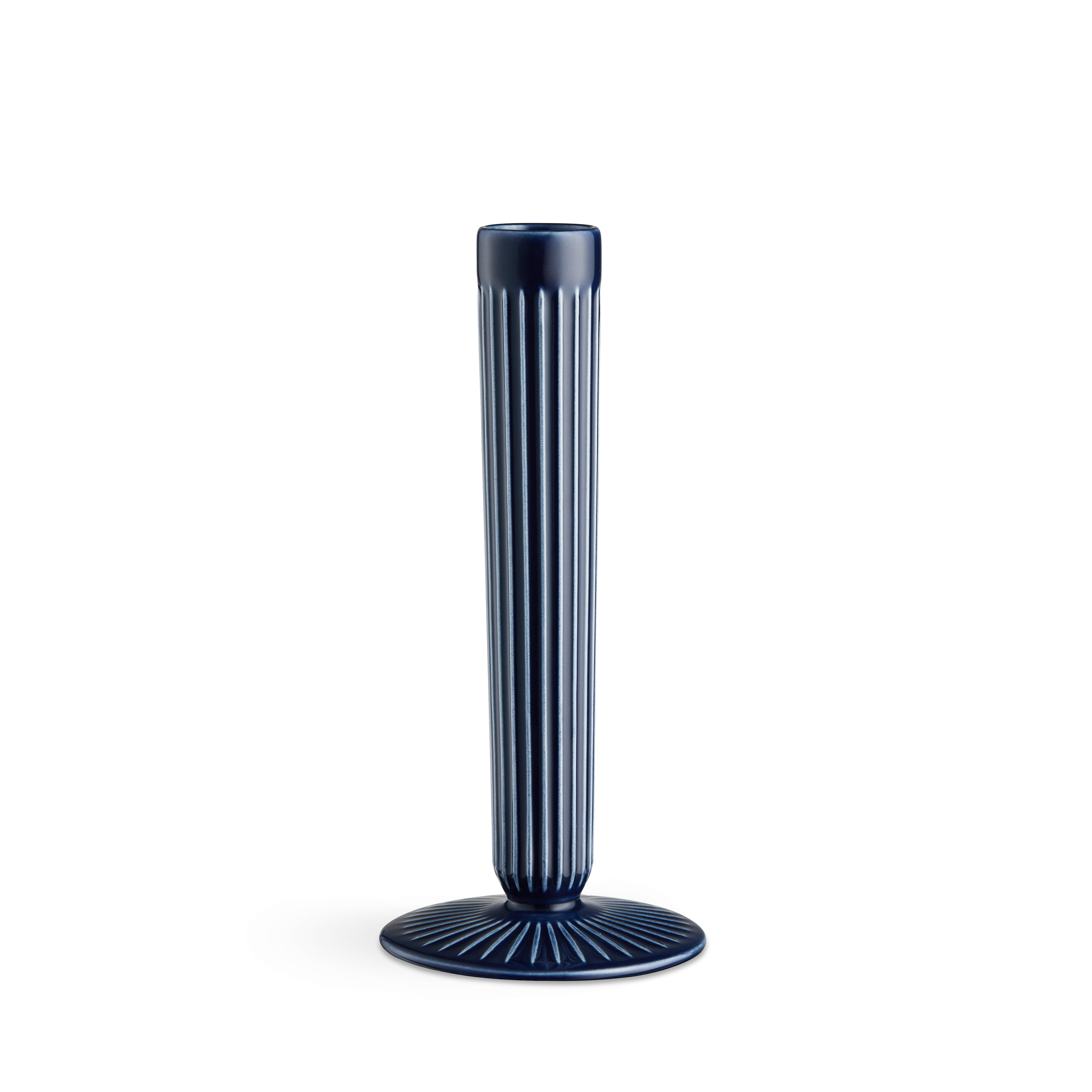 Candle holder H20 cm from Kähler  in Indigo color, made of Ceramics