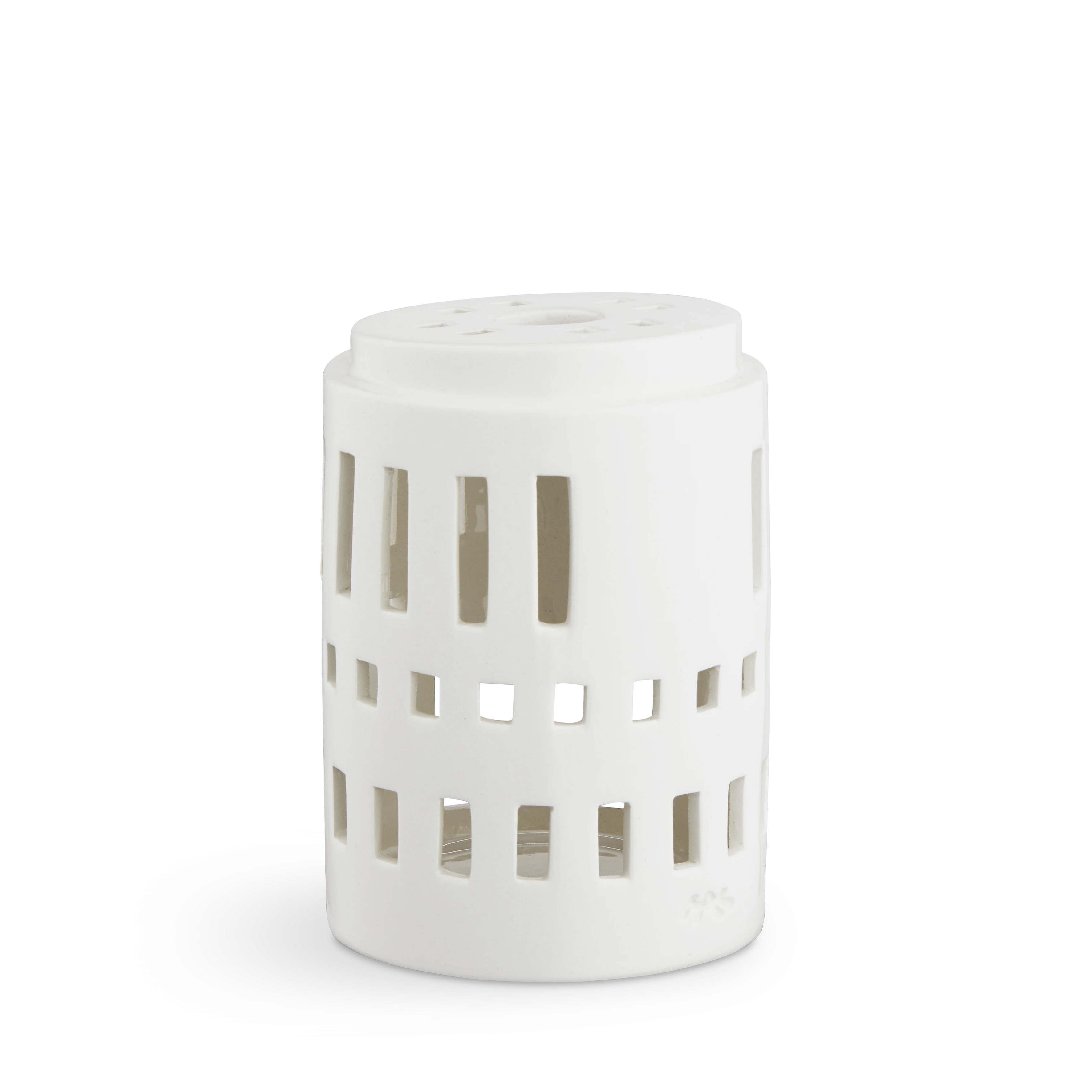 Ljuslykta Little Tower H11.5 från Kähler i färgen Vit, tillverkad av Keramik