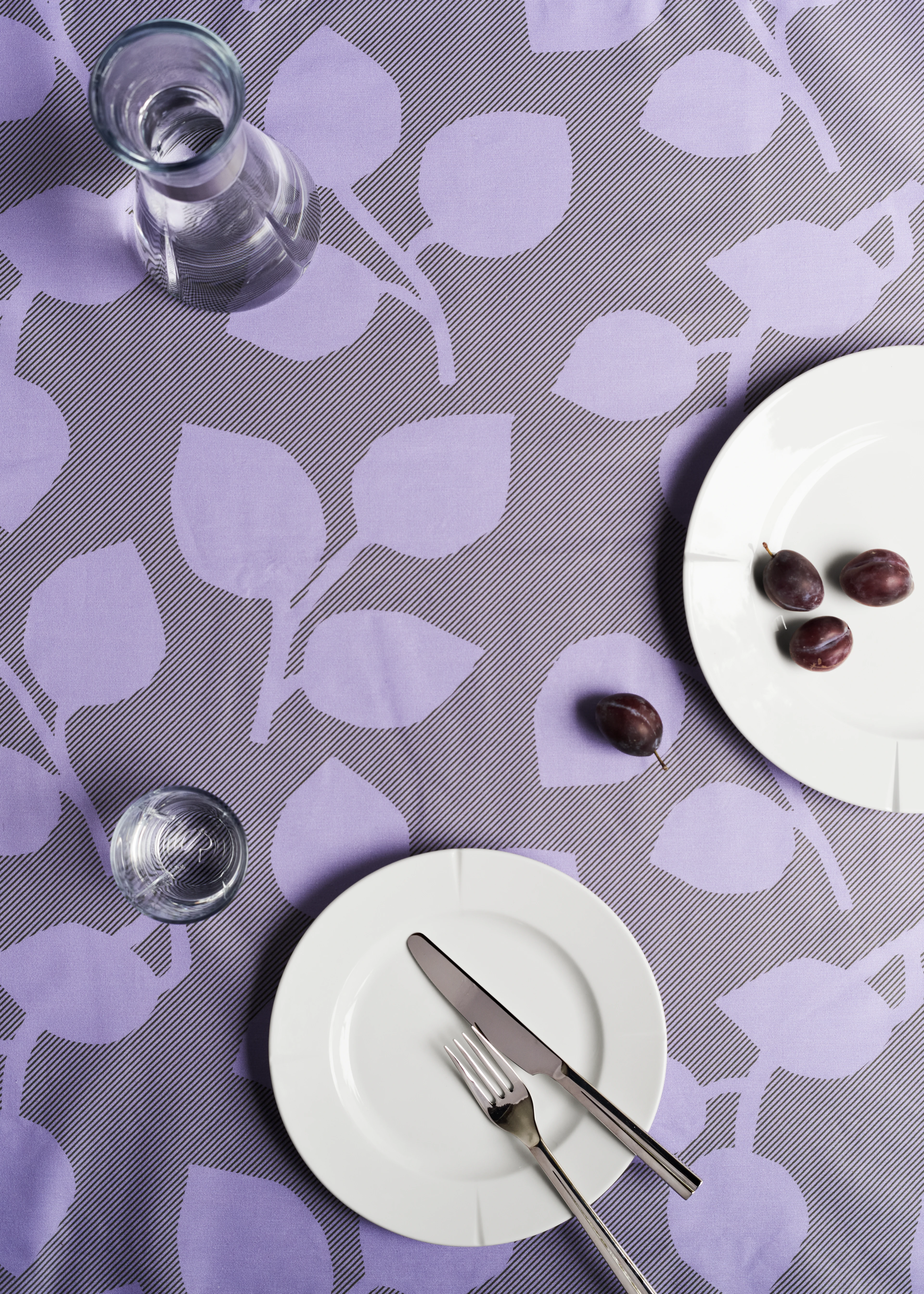 Outdoor Natura Akrylduk B140 cm från Rosendahl i färgen Grön/Lavender, tillverkad av Bomull