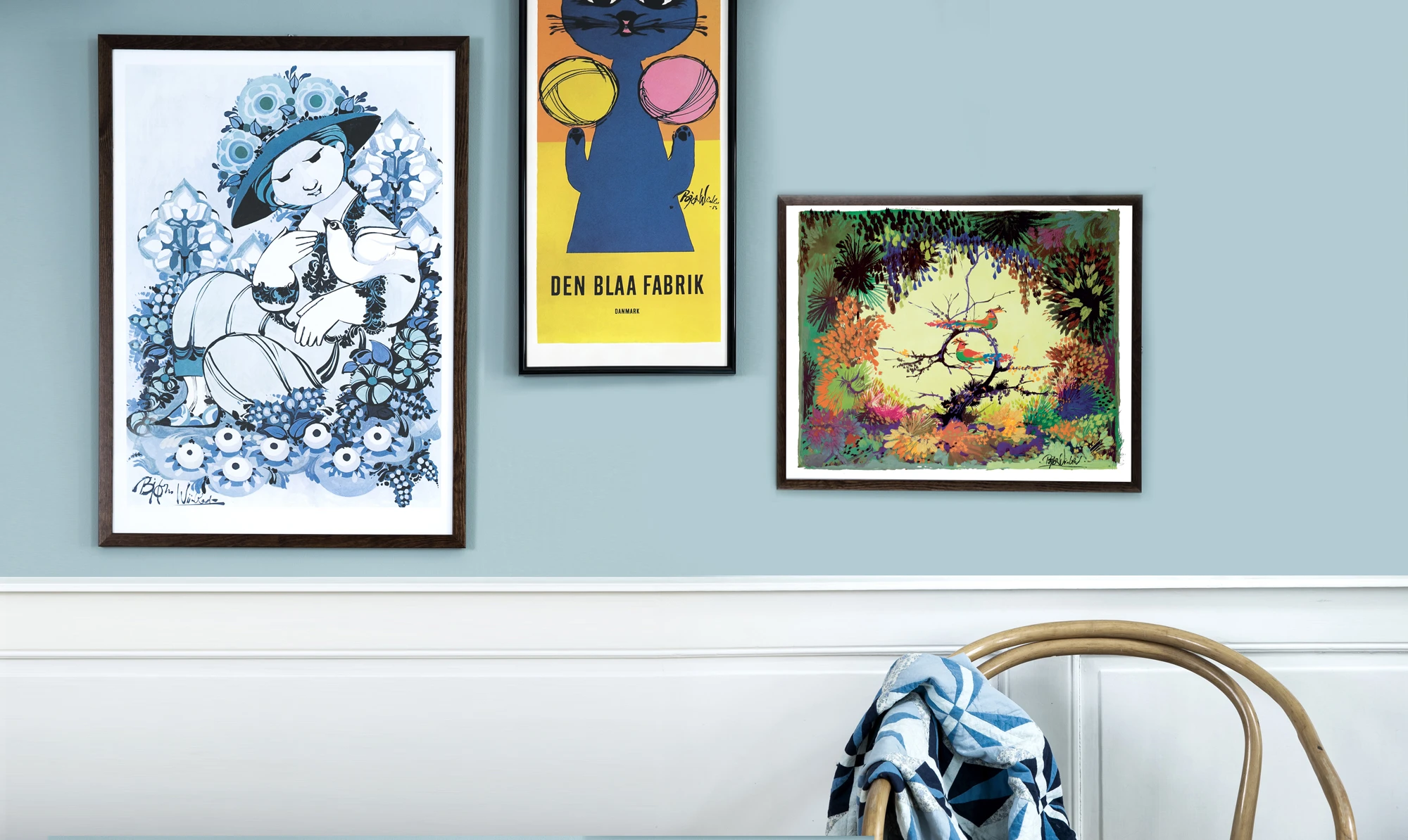 Papageno 50x40 cm fra Bjørn Wiinblad i farven Multi, lavet af Papir