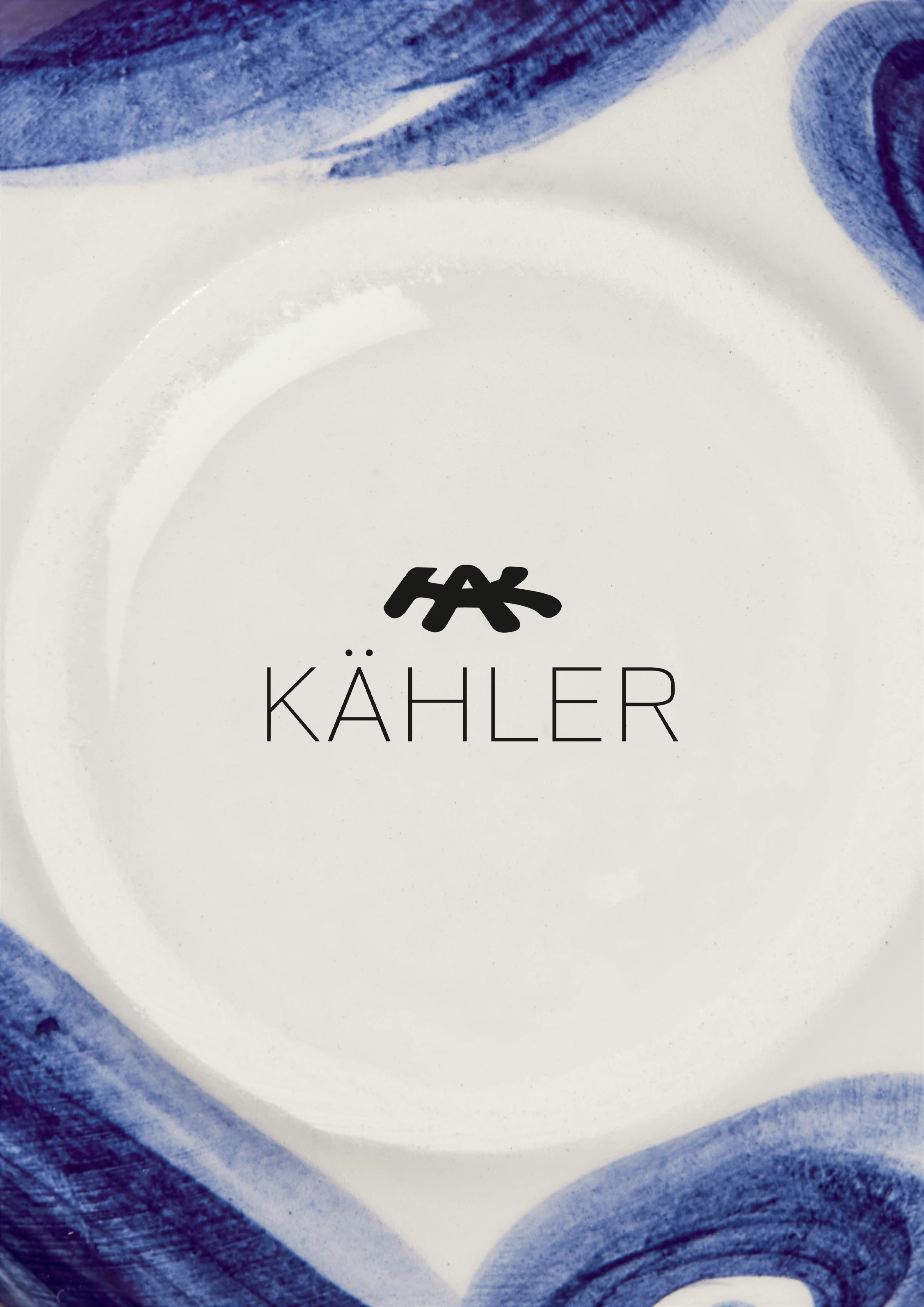 Vase H10.5 cm from Kähler  in Blue color, made of Ceramics