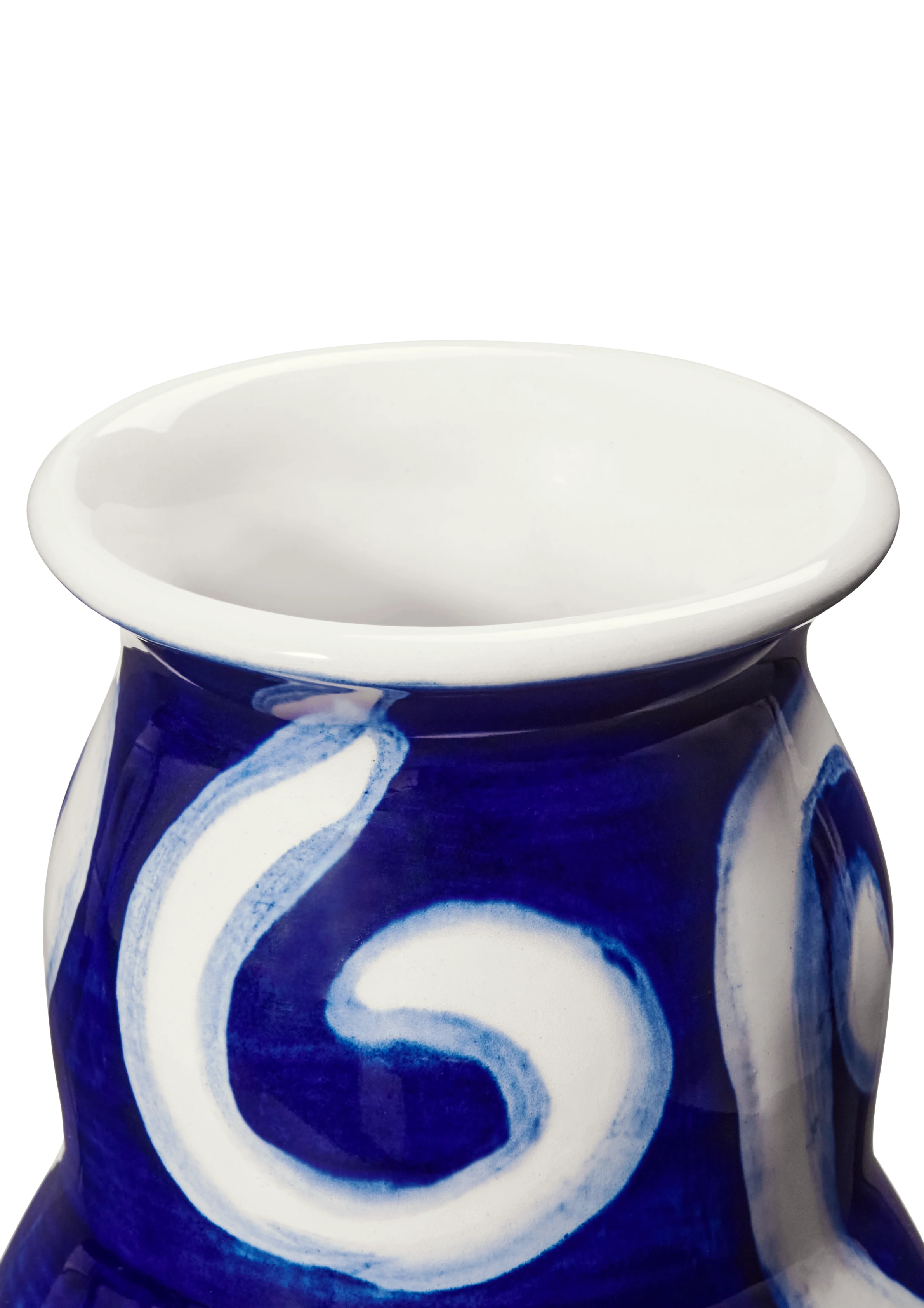 Vase H13 cm from Kähler  in Blue color, made of Ceramics