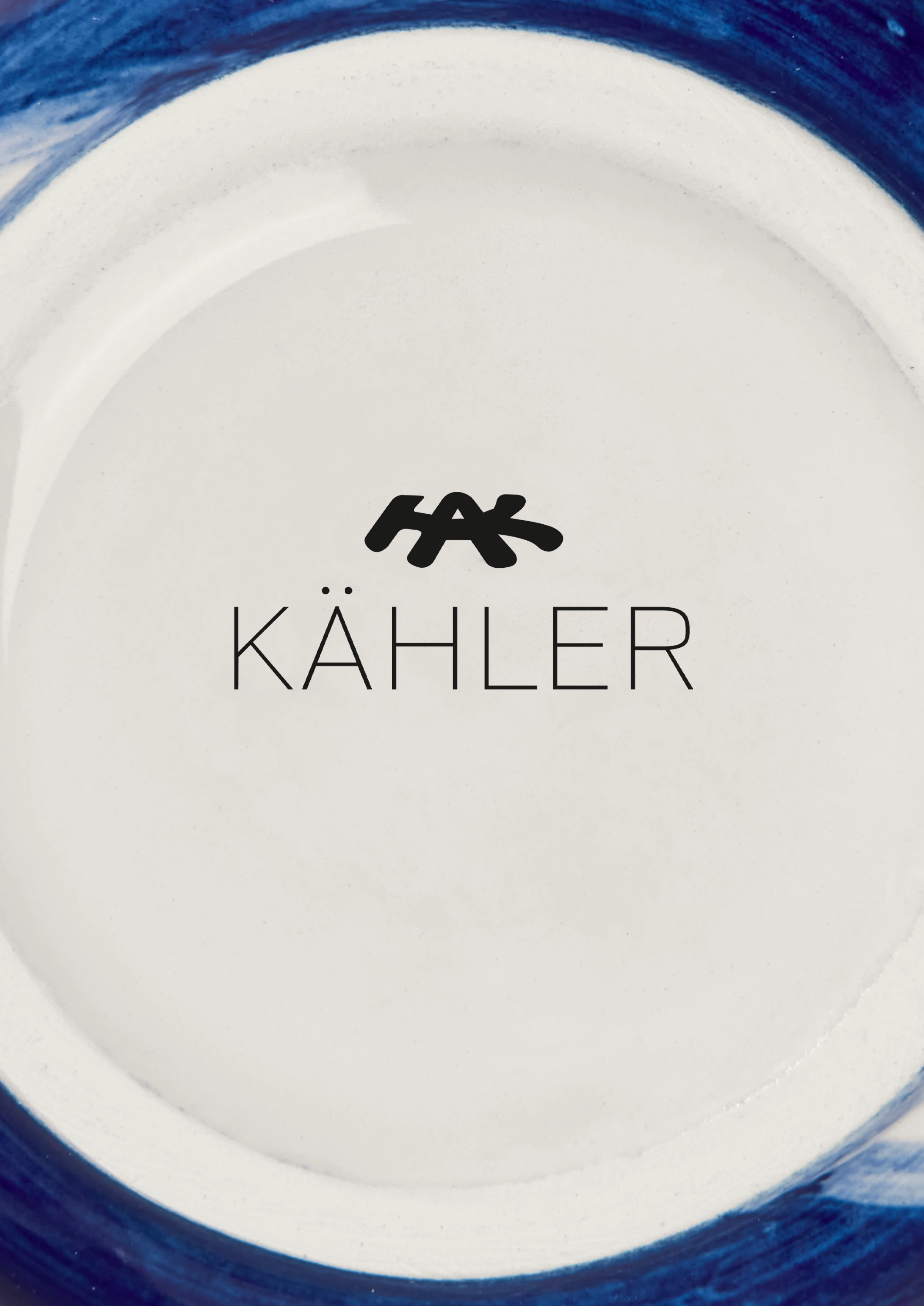 Vase H13 cm fra Kähler i fargen Blå, laget av Keramikk