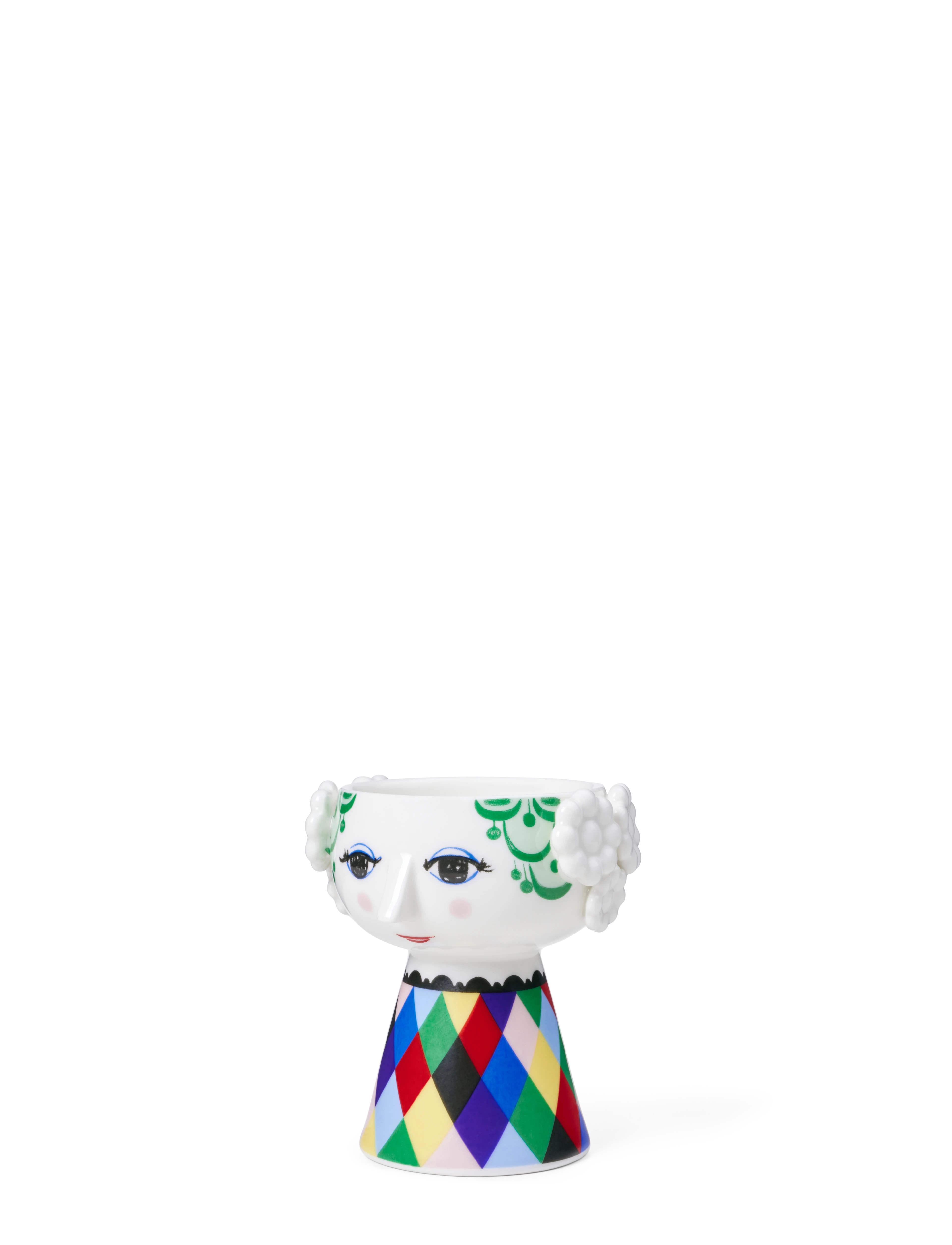 Ljusstake H9.5 cm från Bjørn Wiinblad i färgen Grön, tillverkad av Keramik