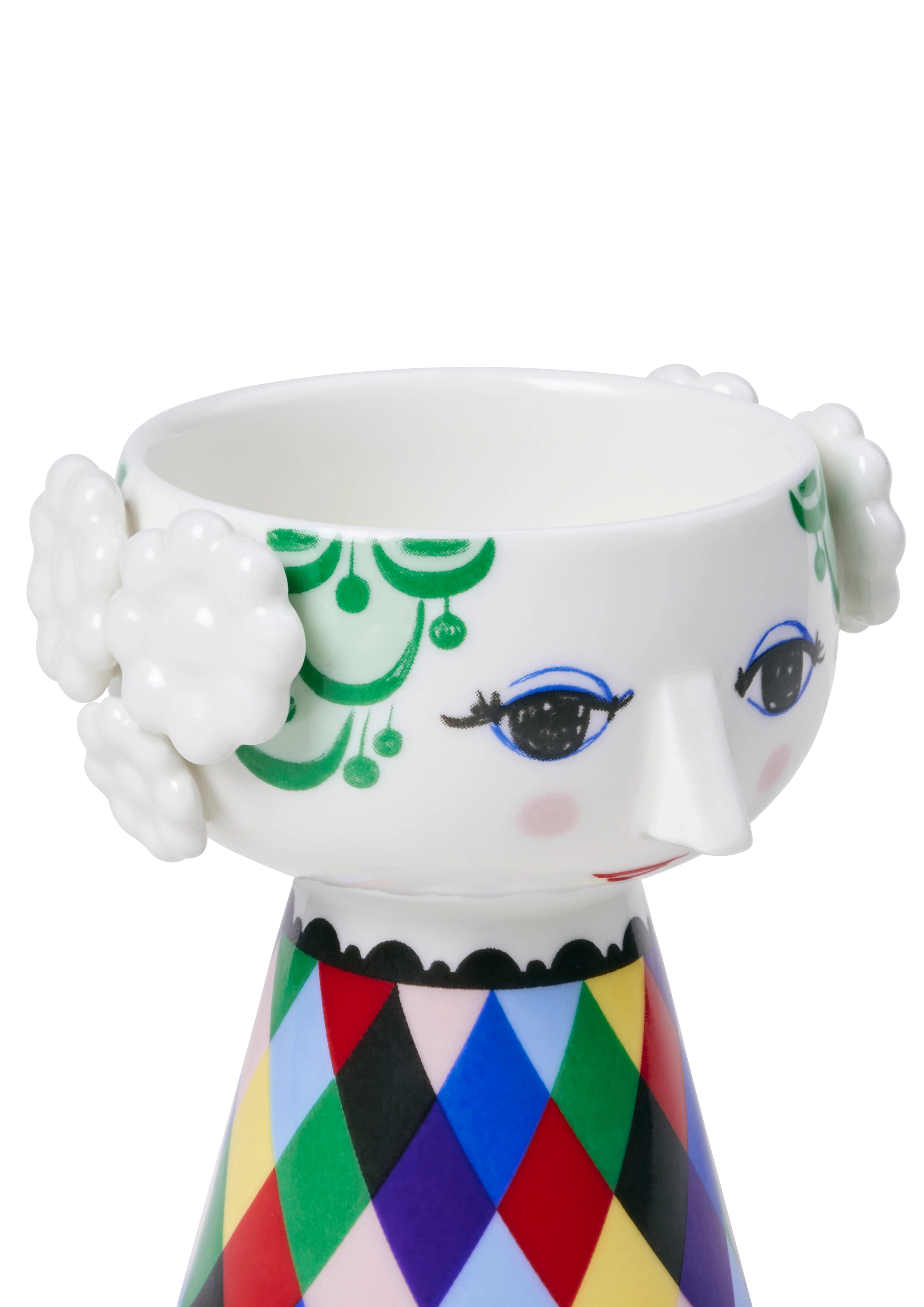 Lysestage H9.5 cm fra Bjørn Wiinblad i farven Grøn, lavet af Keramik