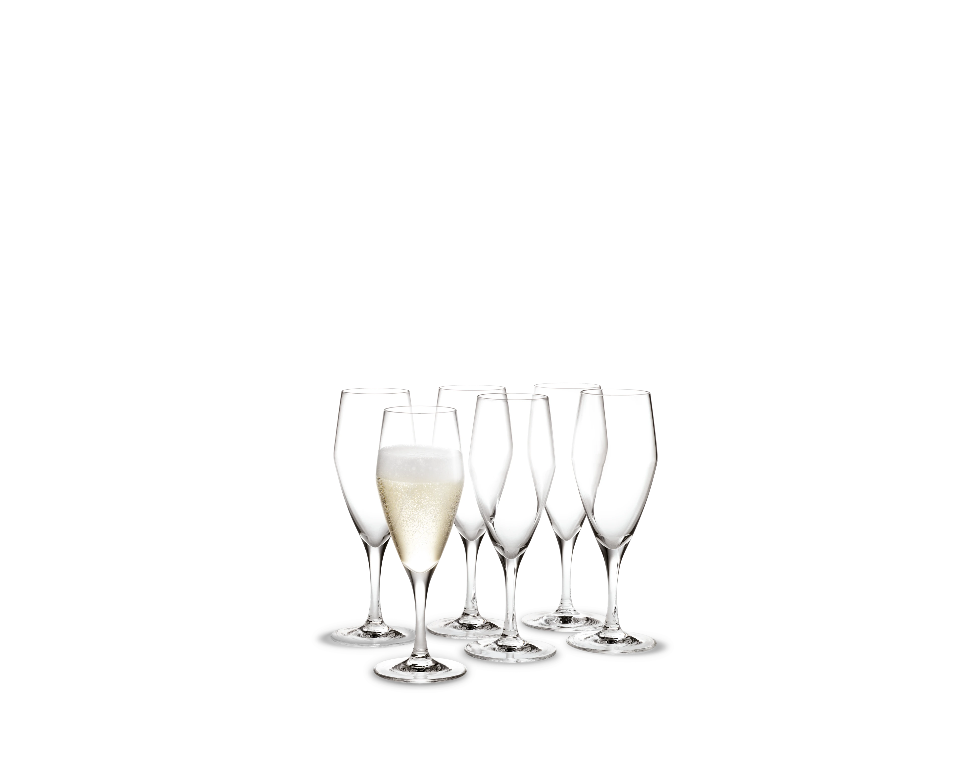 Champagne Glass 23 cl 6 pcs. from Holmegaard in Clear color, made of Glass