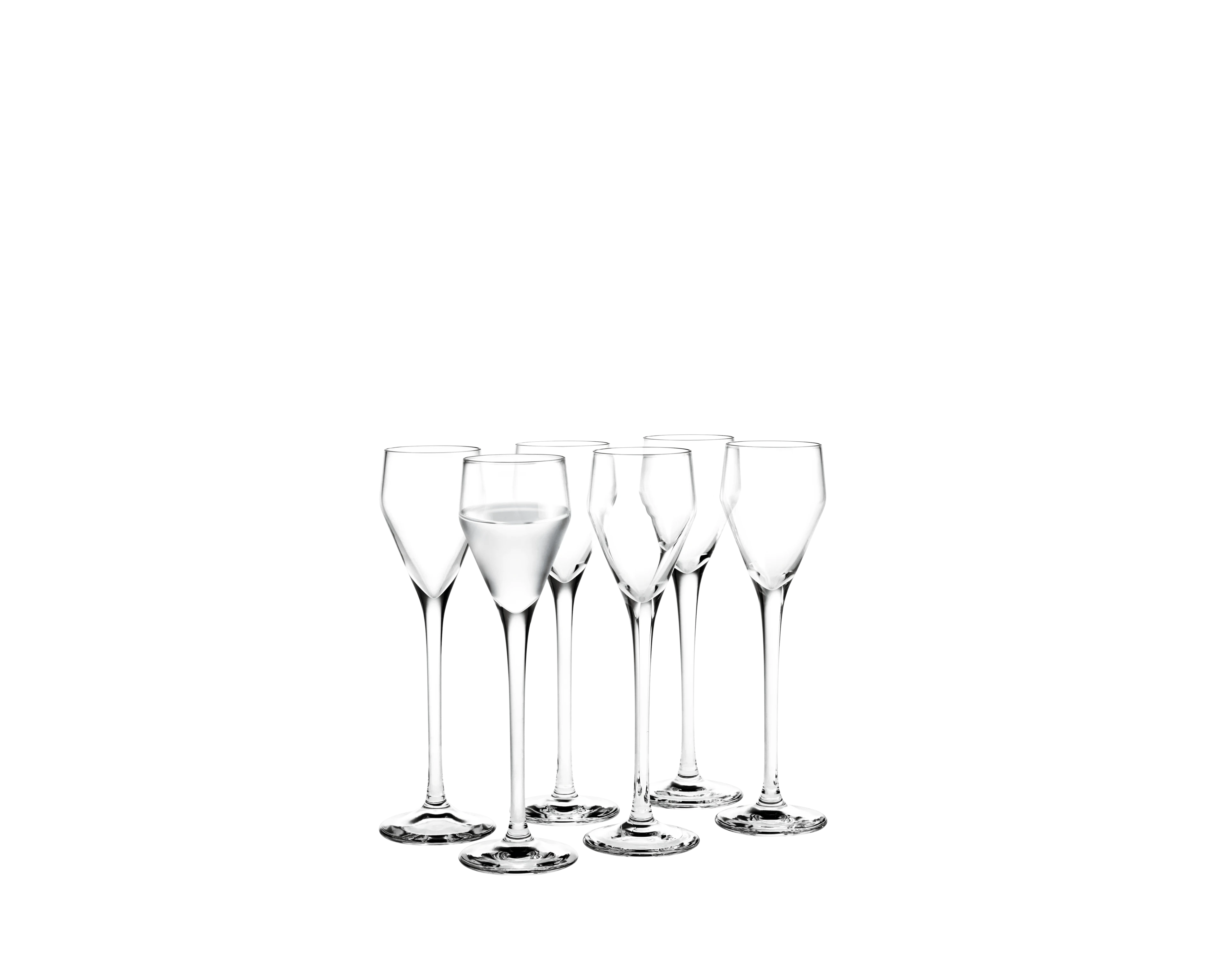 Drammeglass 5,5 cl 6 stk. fra Holmegaard i fargen Klar, laget av Glass