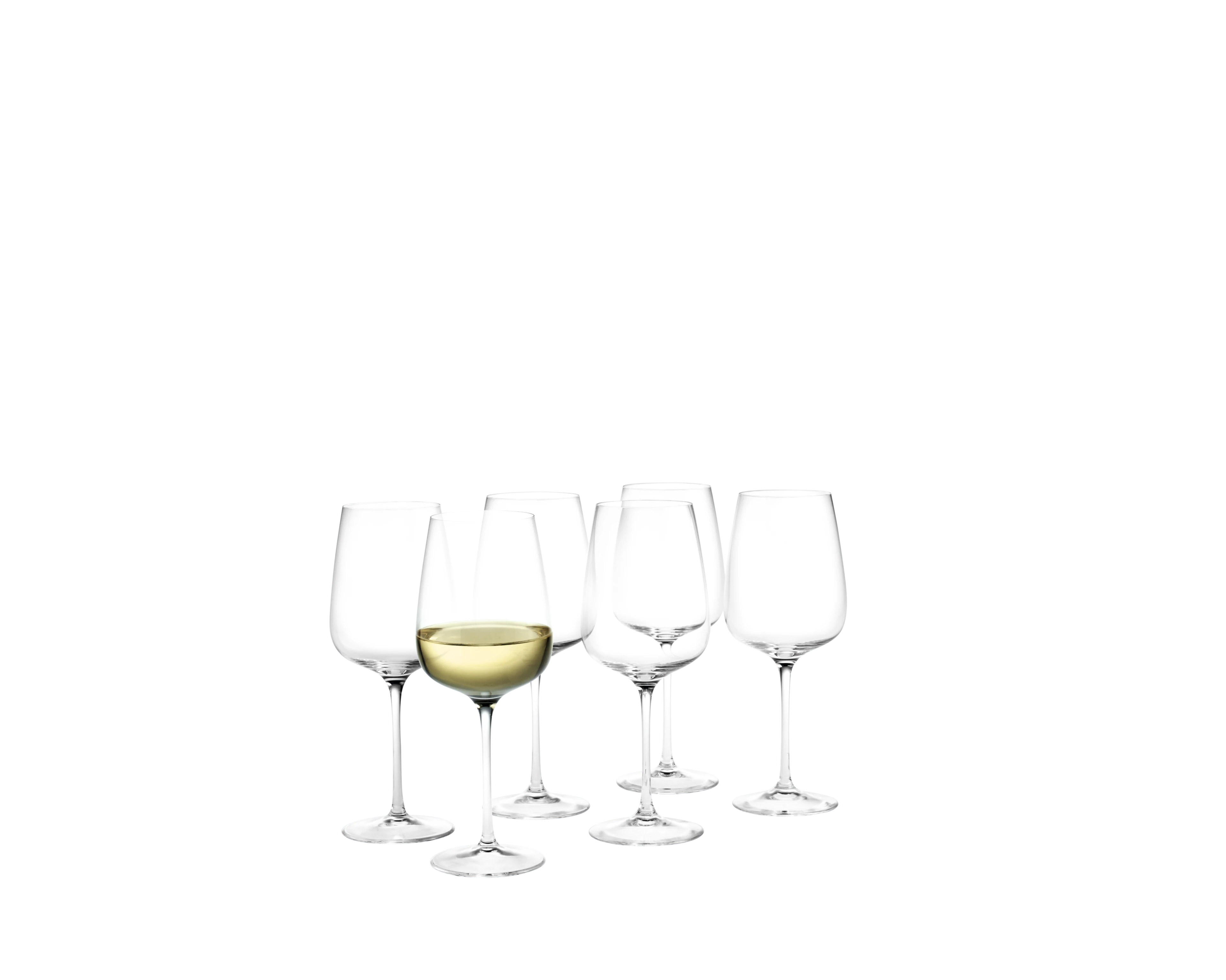White Wine Glass 41 cl 6 pcs. from Holmegaard in Clear color, made of Glass