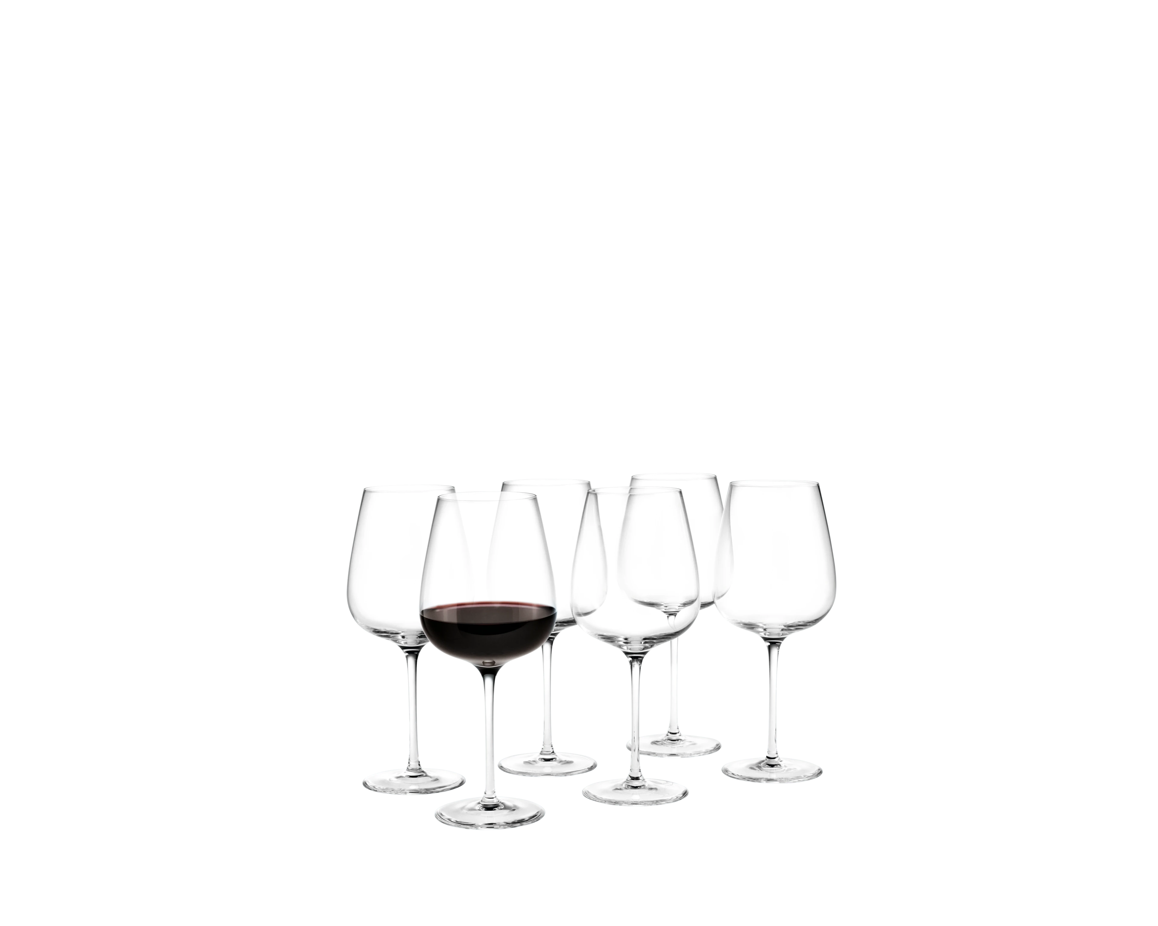 Rödvinsglas 62 cl 6 st. från Holmegaard i färgen Klar, tillverkad av Glas
