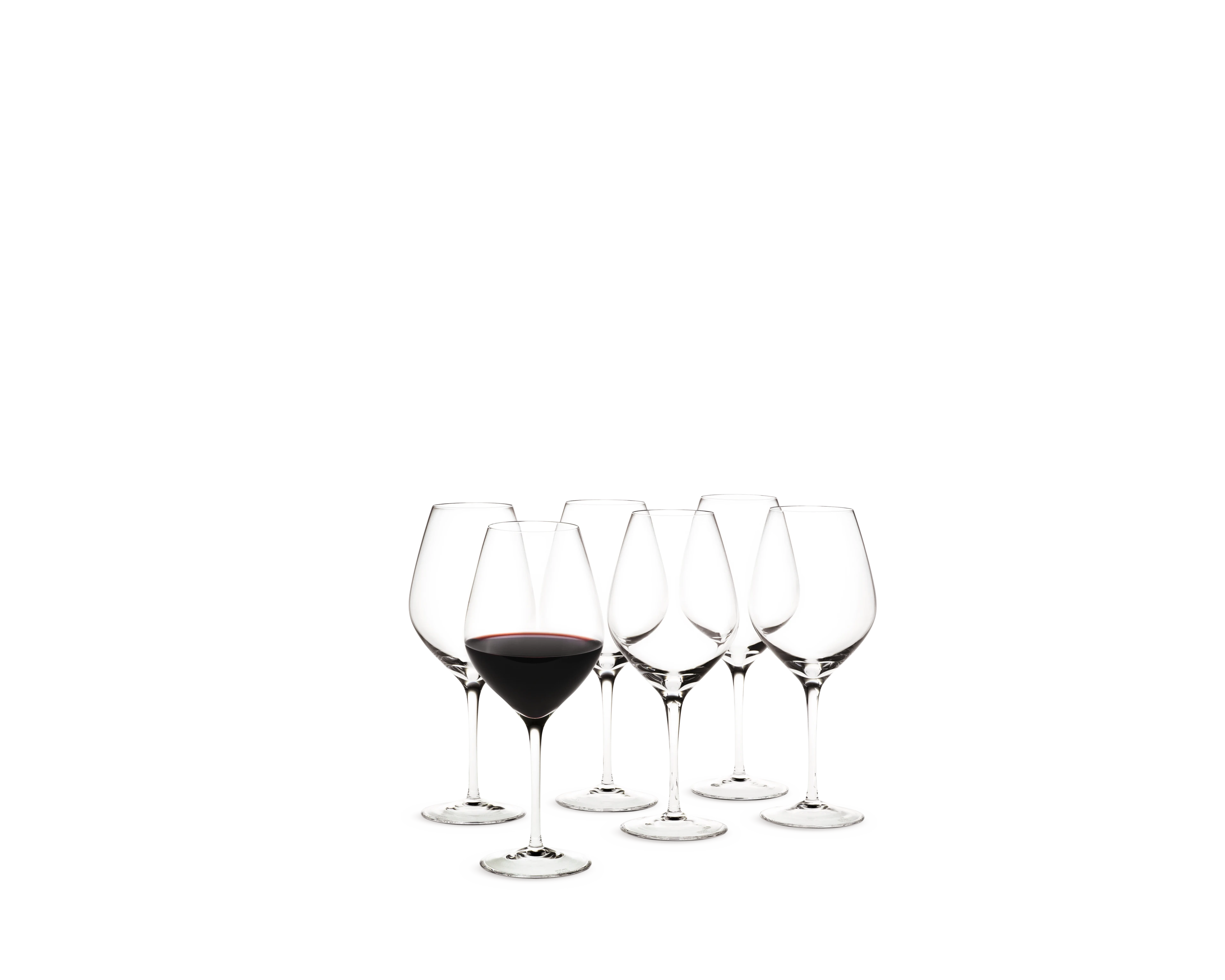 Rödvinsglas 52 cl 6 st. från Holmegaard i färgen Klar, tillverkad av Glas