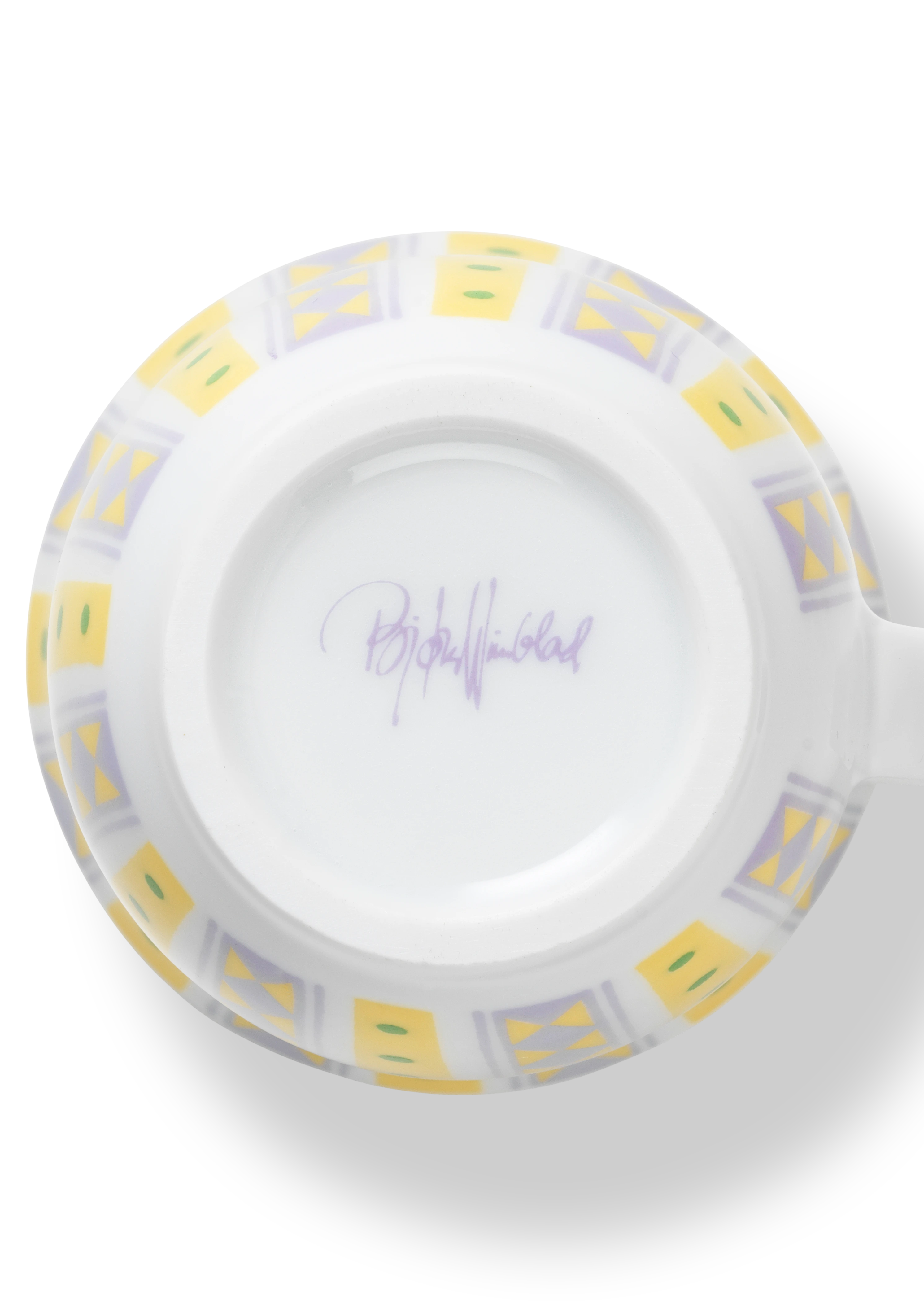 Krus med hank 35 cl 2 stk. fra Bjørn Wiinblad i farven Lilla, lavet af Keramik