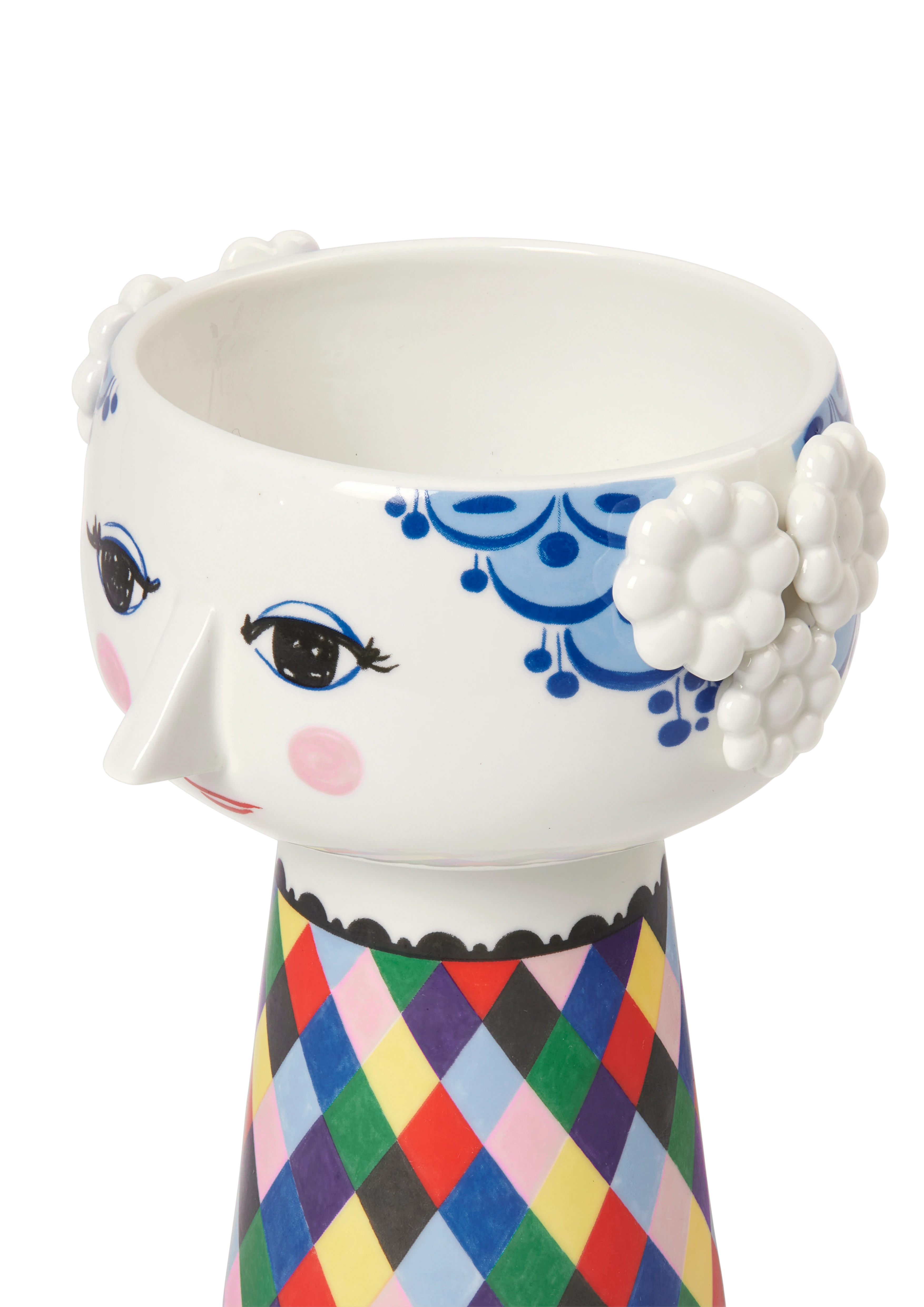 Vase H18.5 cm fra Bjørn Wiinblad i fargen Mørk blå, laget av Keramikk