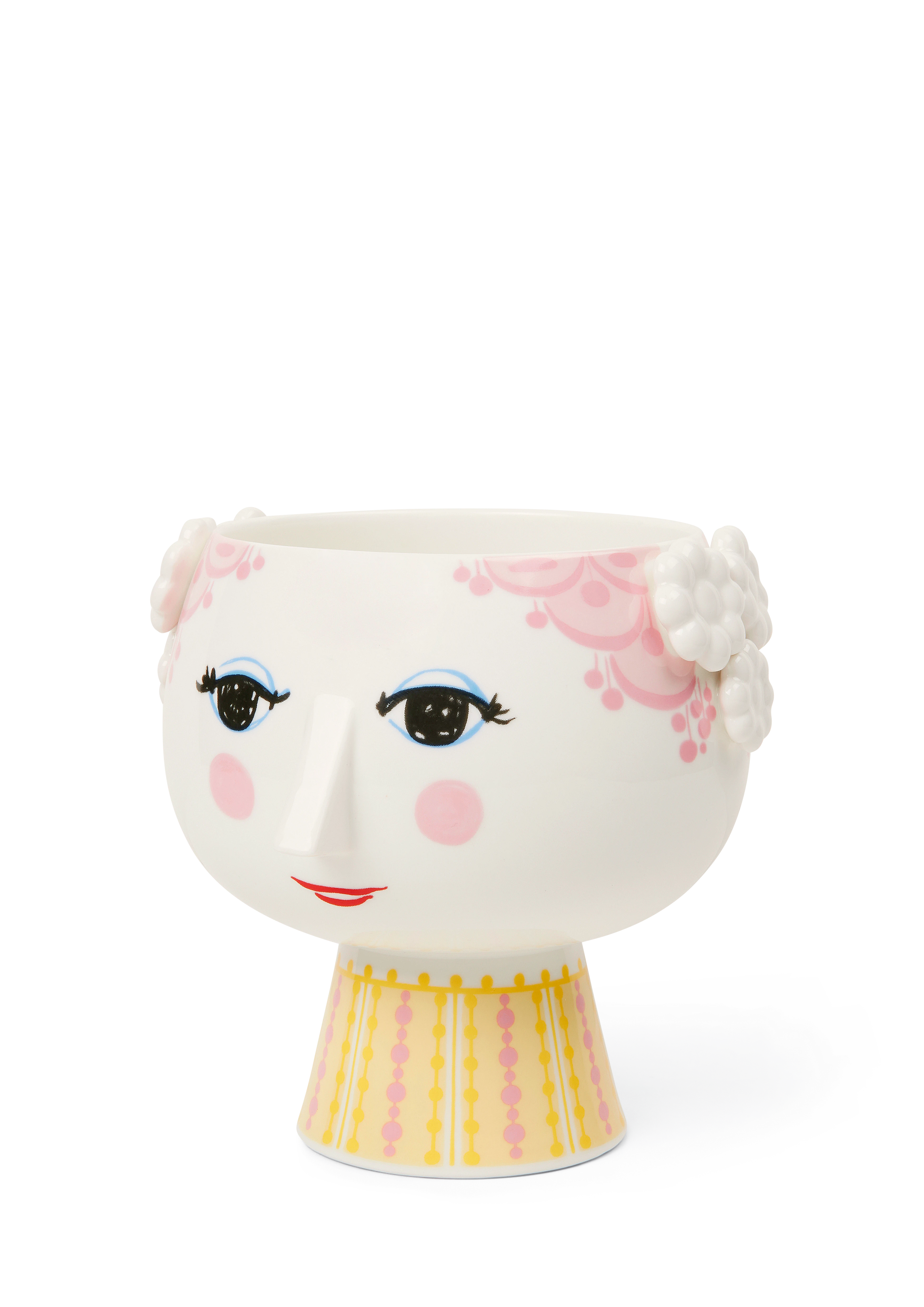 Flowerpot on base Ø15.5 cm from Bjørn Wiinblad in Pink color, made of Ceramics