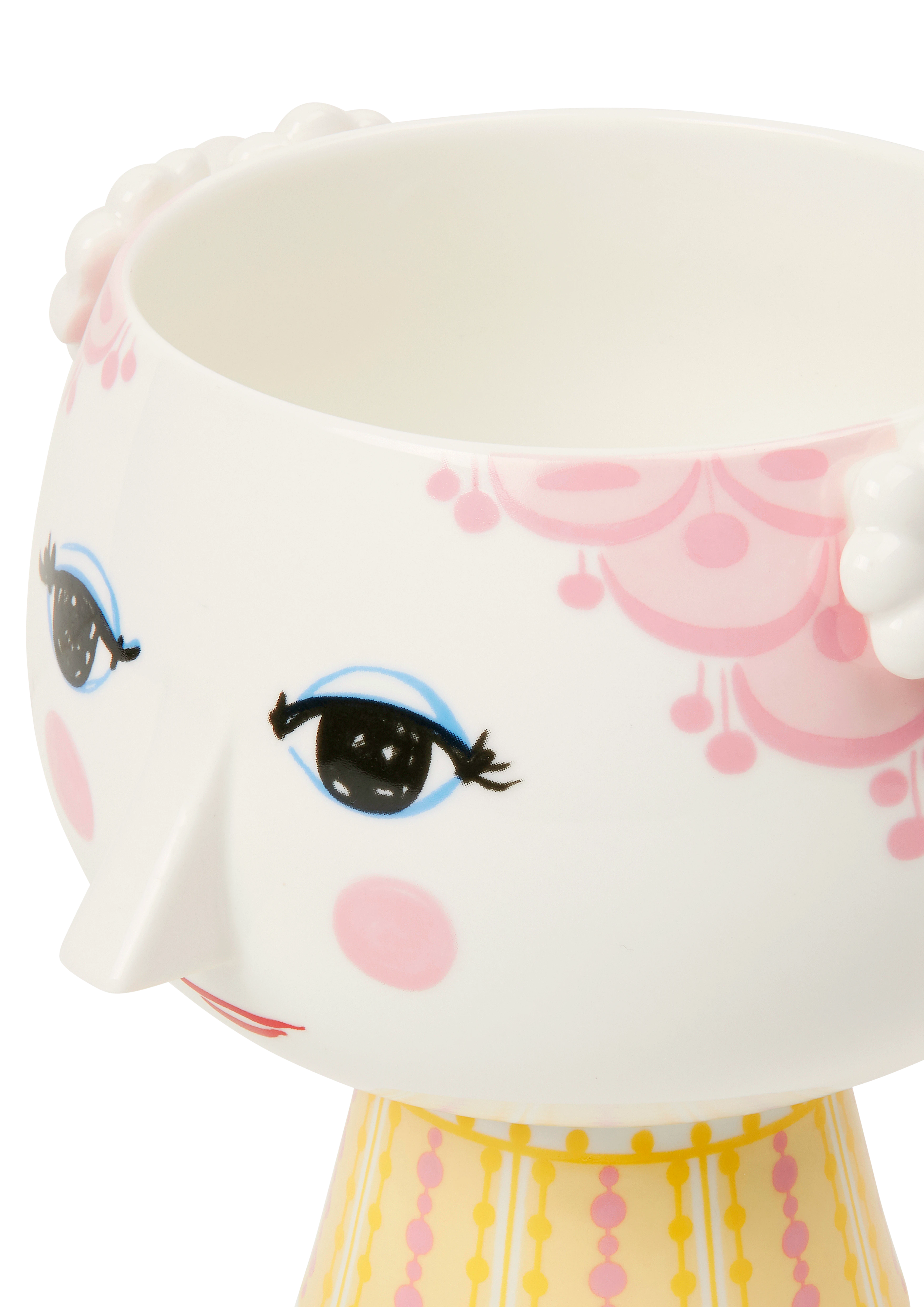 Flowerpot on base Ø15.5 cm from Bjørn Wiinblad in Pink color, made of Ceramics