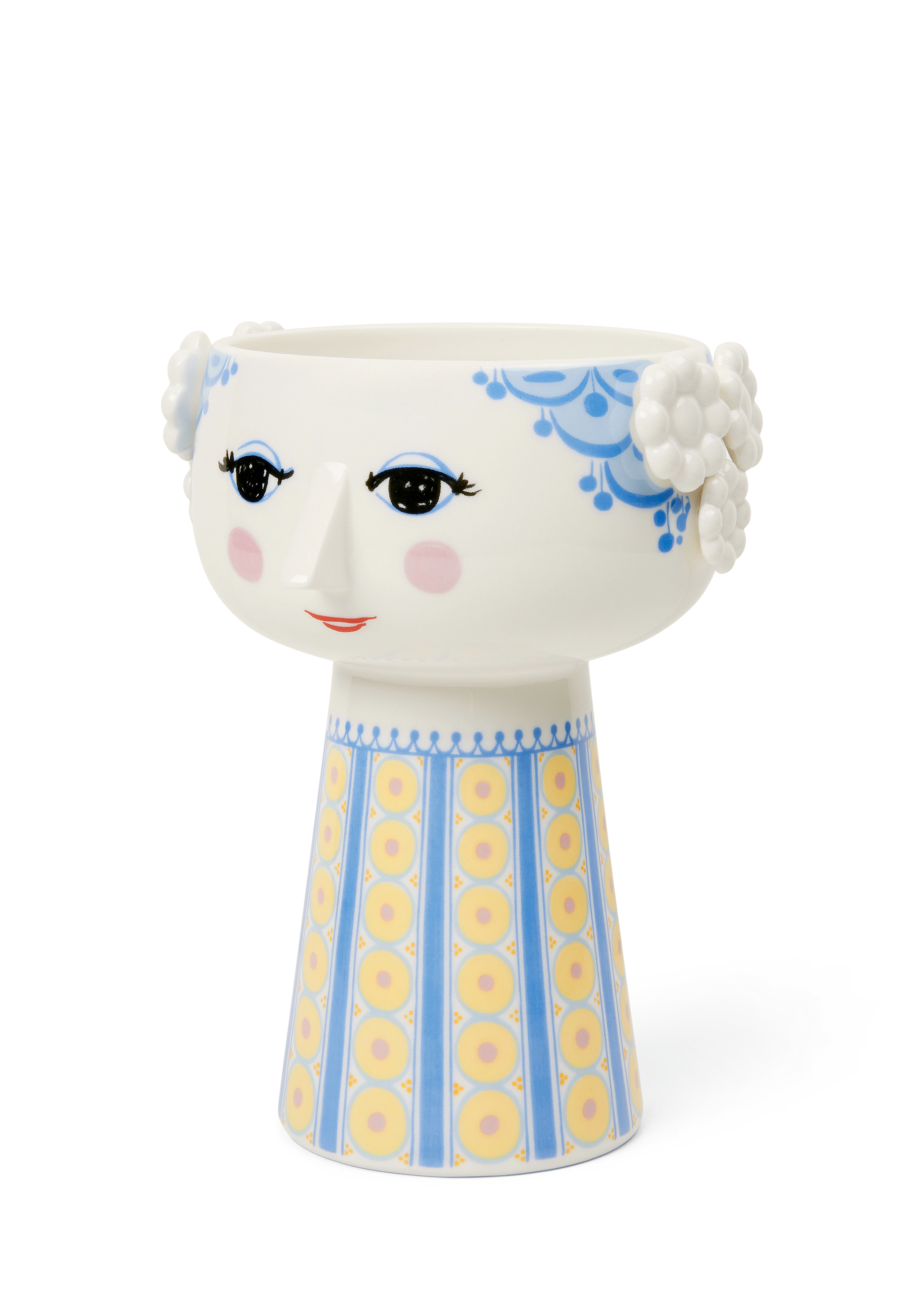 Vase H18.5 cm fra Bjørn Wiinblad i farven Blå, lavet af Keramik