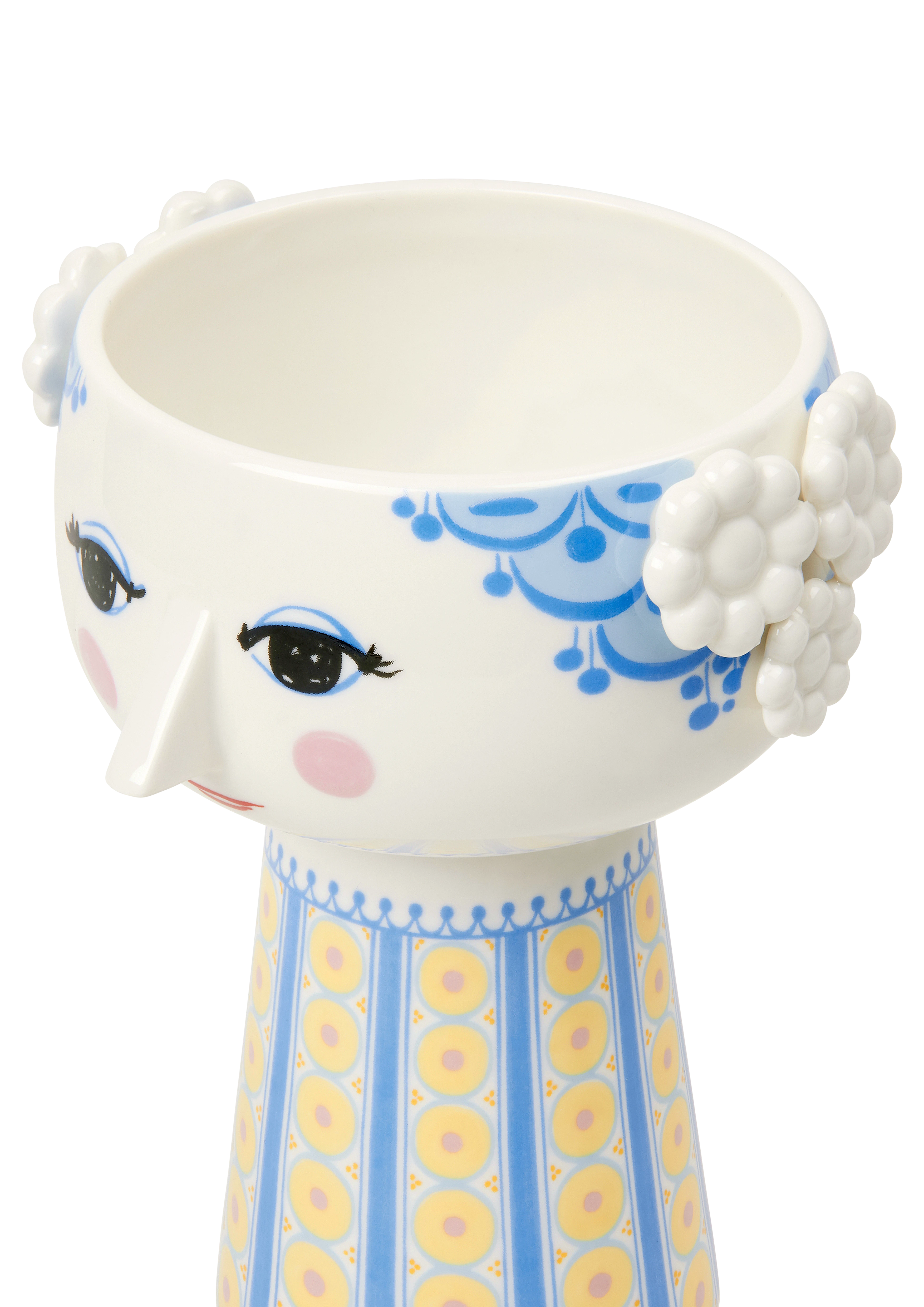 Vase H18.5 cm fra Bjørn Wiinblad i farven Blå, lavet af Keramik