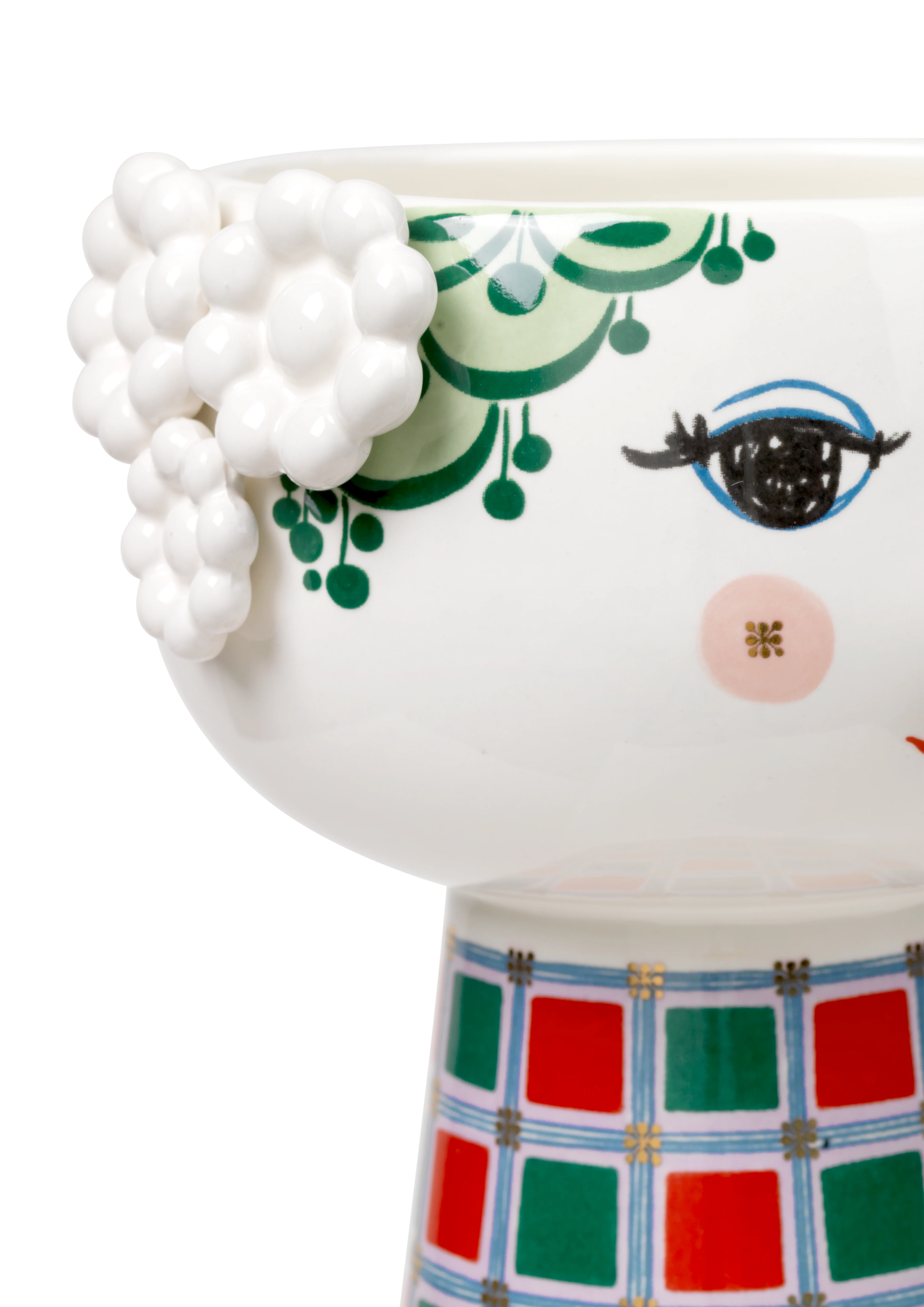 Vase H18.5 cm fra Bjørn Wiinblad i fargen Mørk grønn, laget av Keramikk