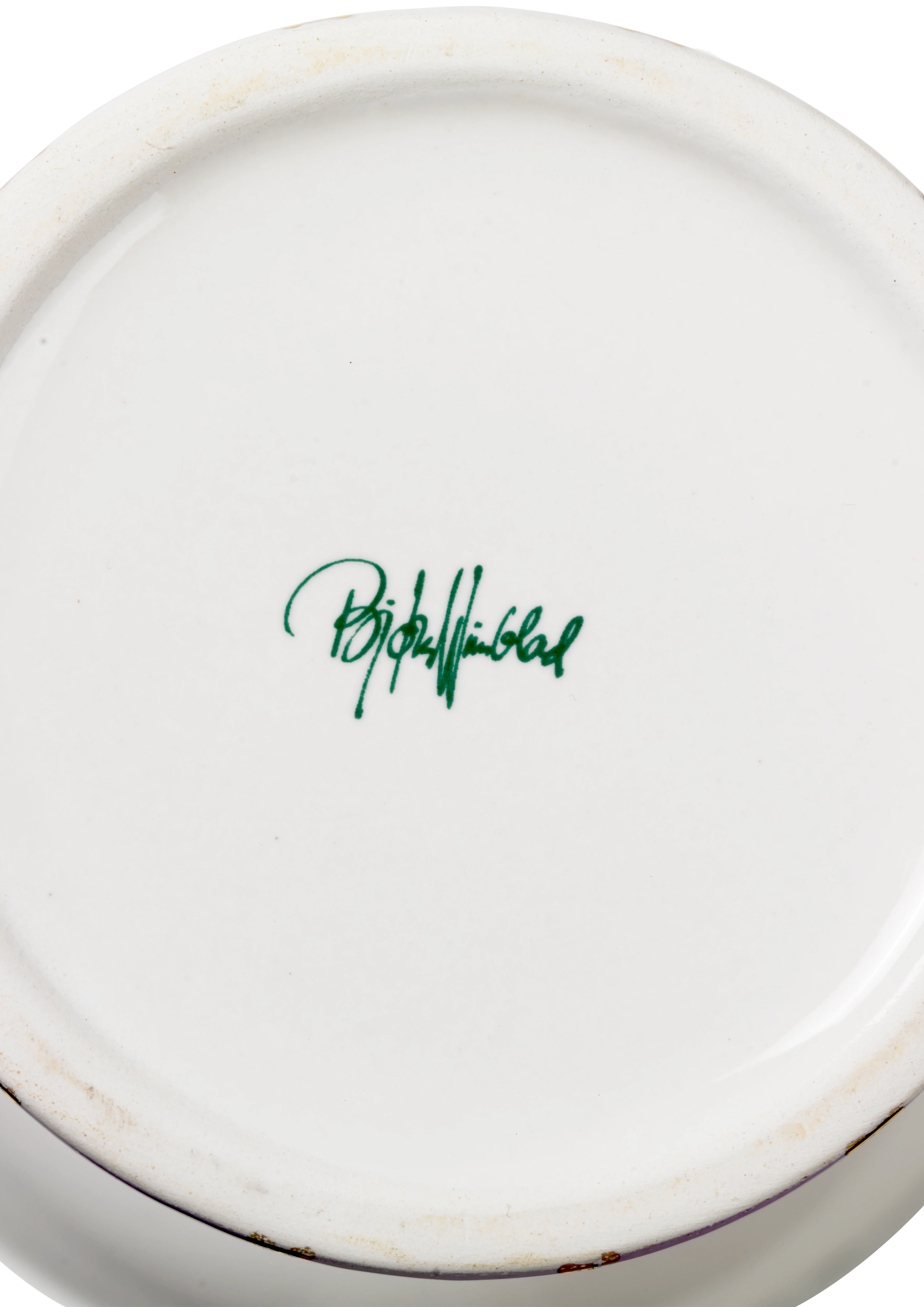 Vase H18.5 cm fra Bjørn Wiinblad i farven Mørk grøn, lavet af Keramik