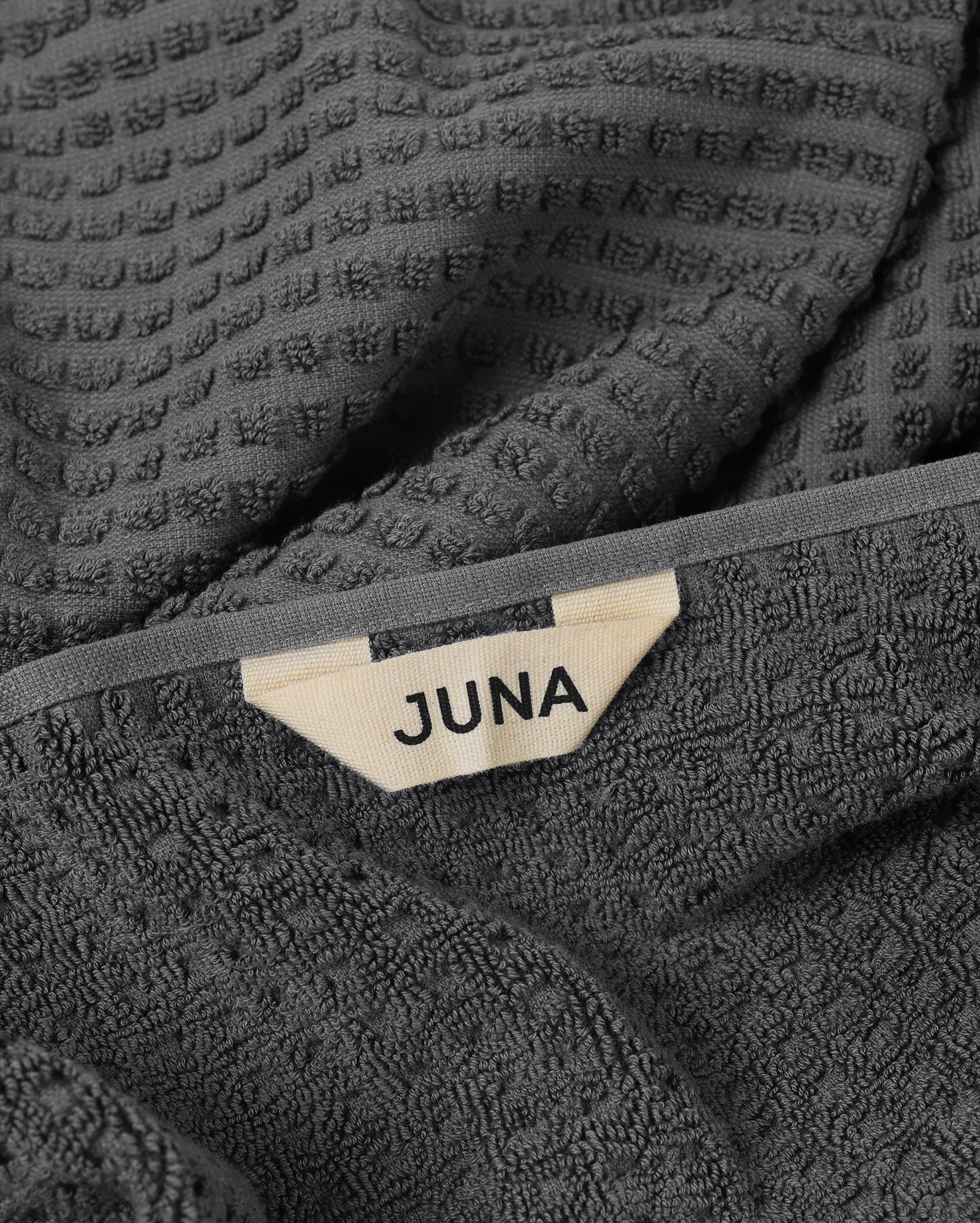 Towel 70x140 cm from JUNA in Dark grey color, made of Cotton