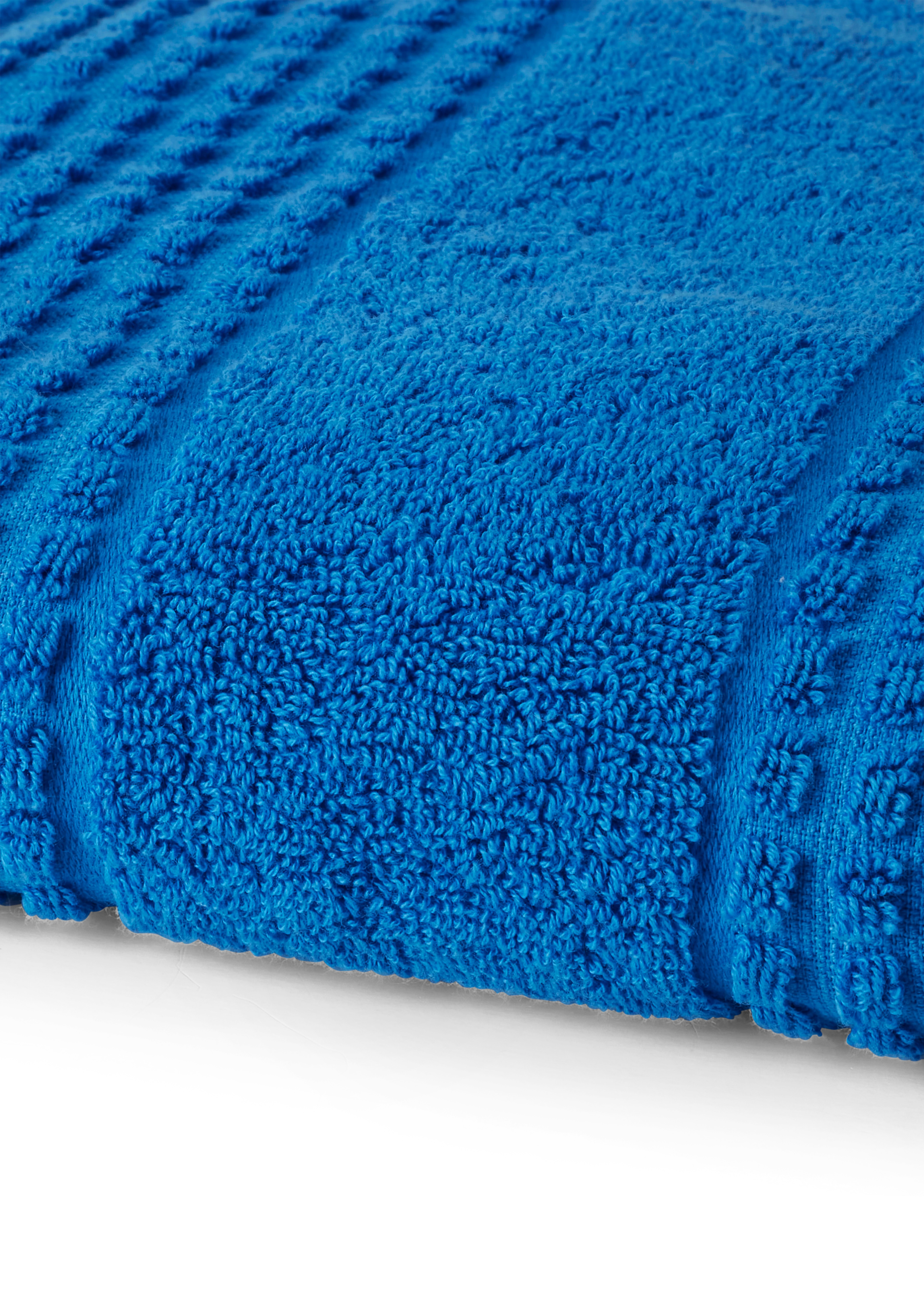 Towel 50x100 cm from JUNA in Blue color, made of Cotton