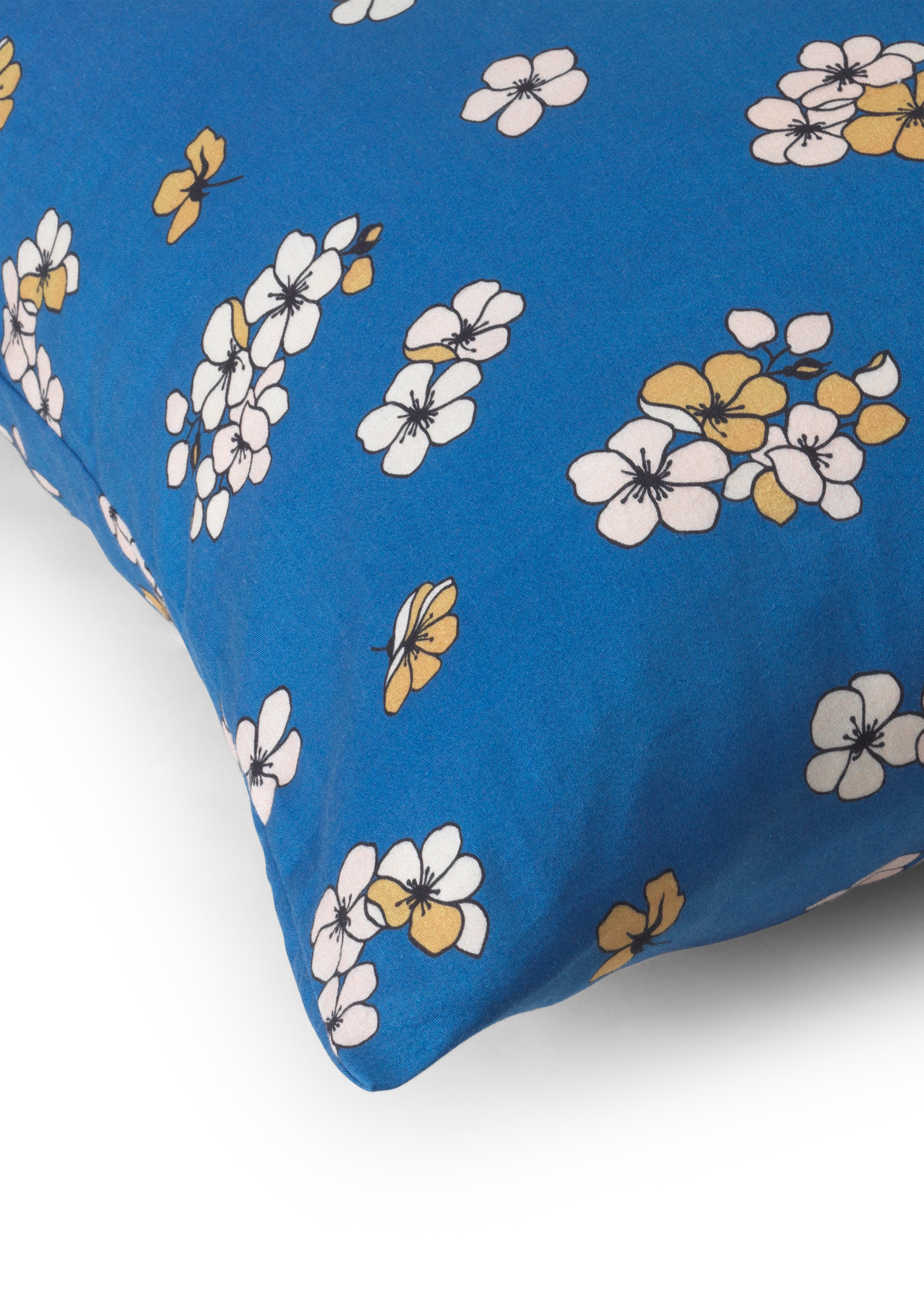 Pillowcase 63x60 cm from JUNA in Blue color, made of Cotton sateen