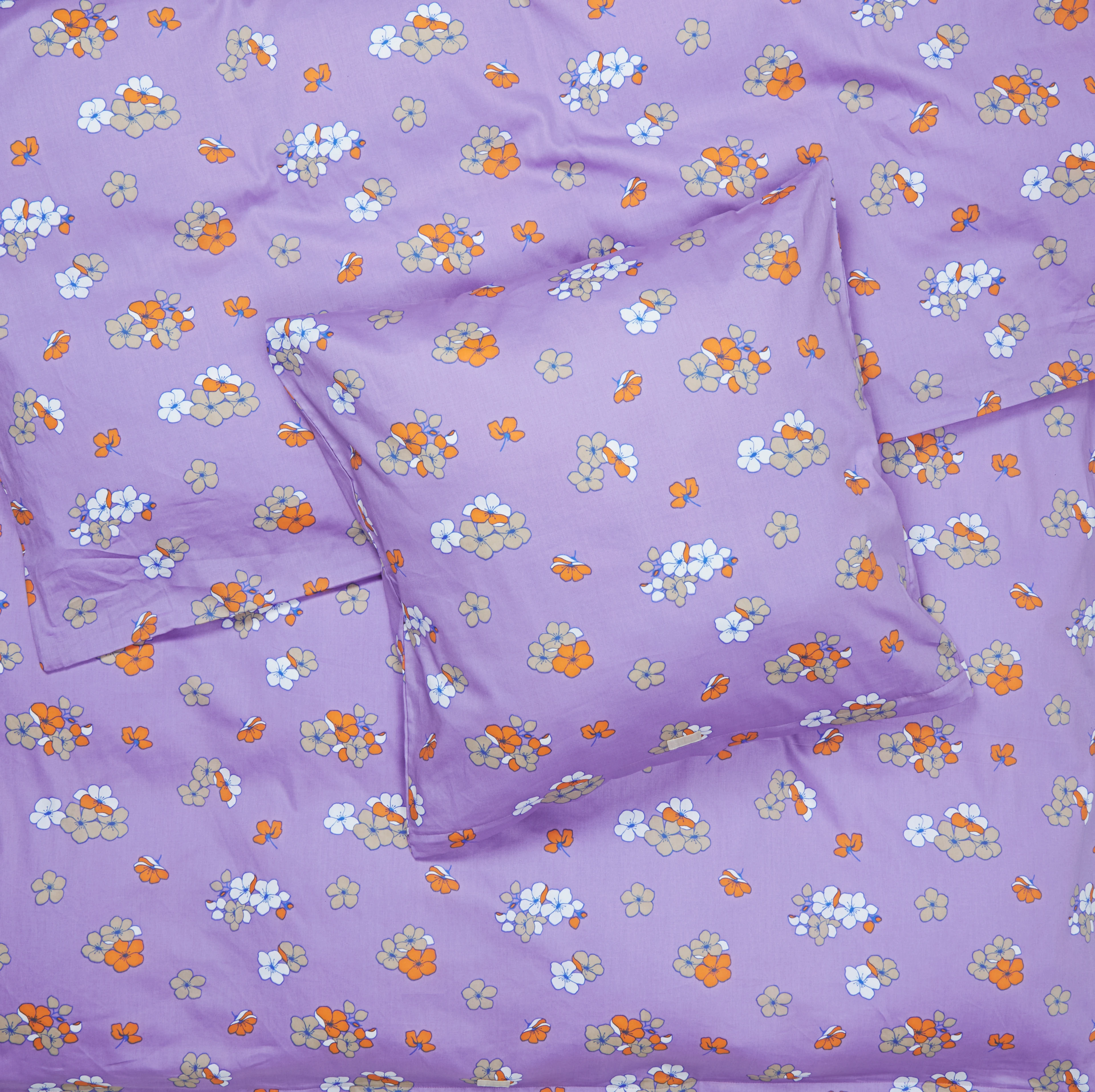 Bed linen 150x210 cm from JUNA in Lavender color, made of Cotton sateen