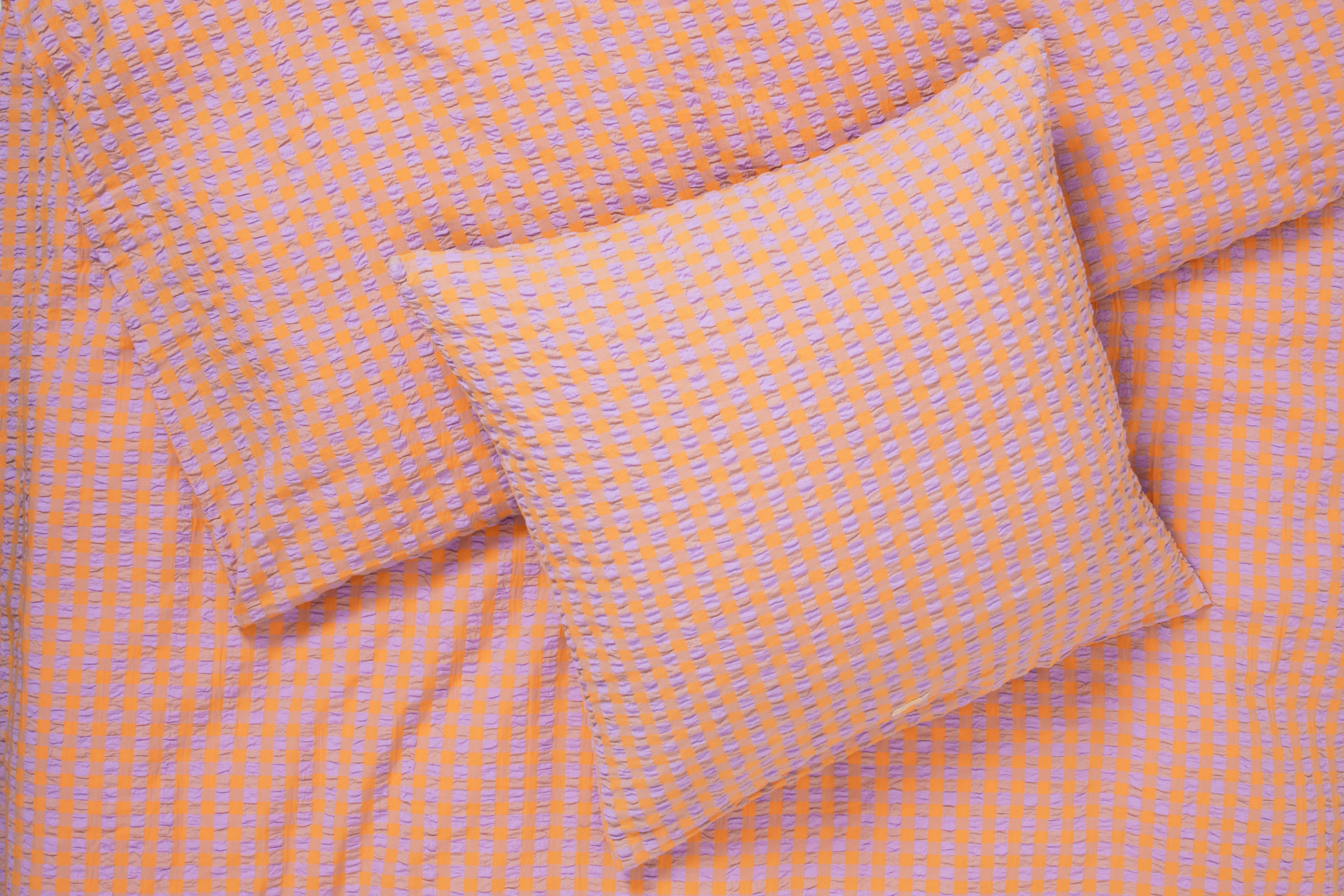 Bed linen 150x210 cm from JUNA in Lavender/Peach color, made of Cotton