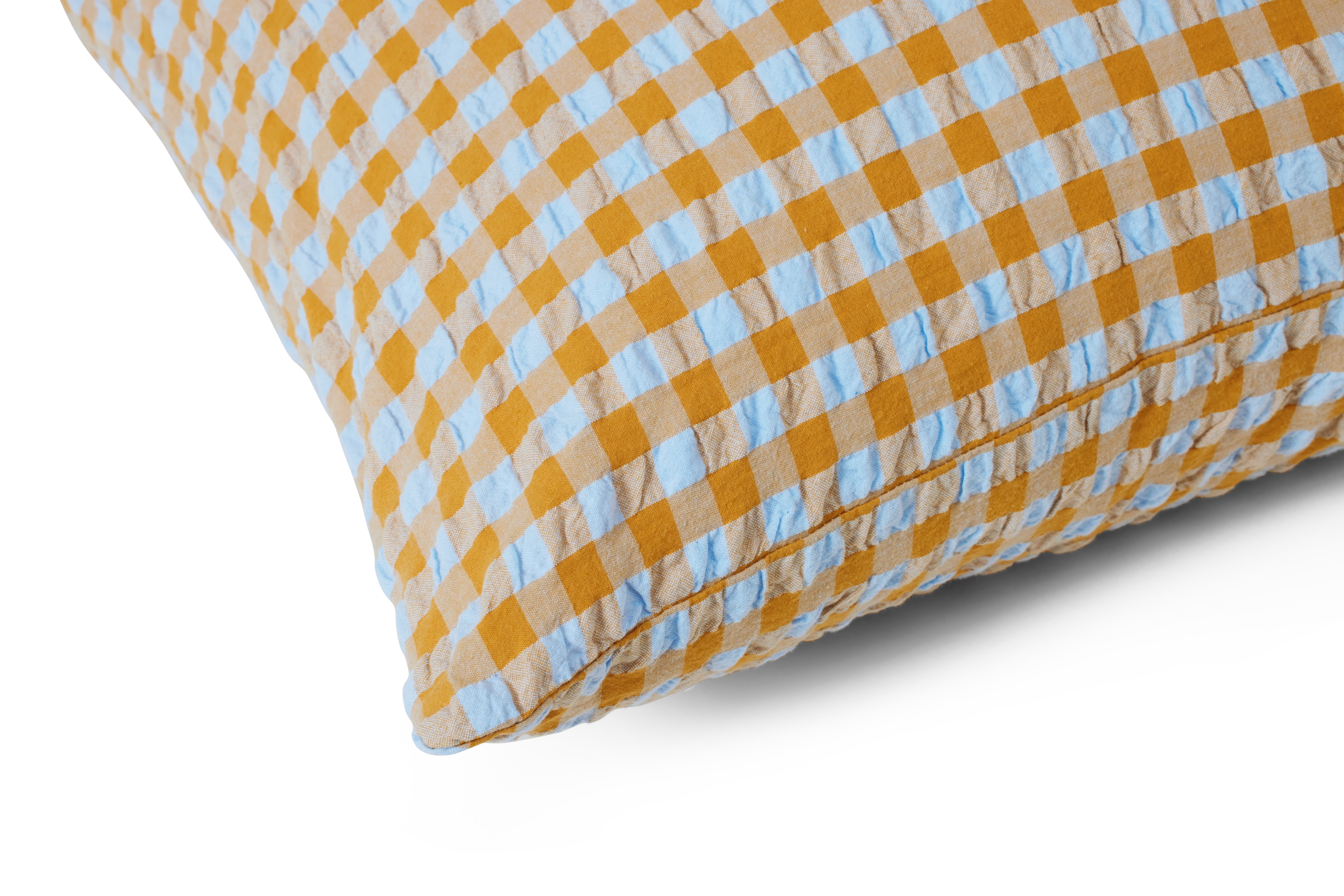 Pillowcase 60x50 cm from JUNA in Light blue/Sand color, made of Cotton