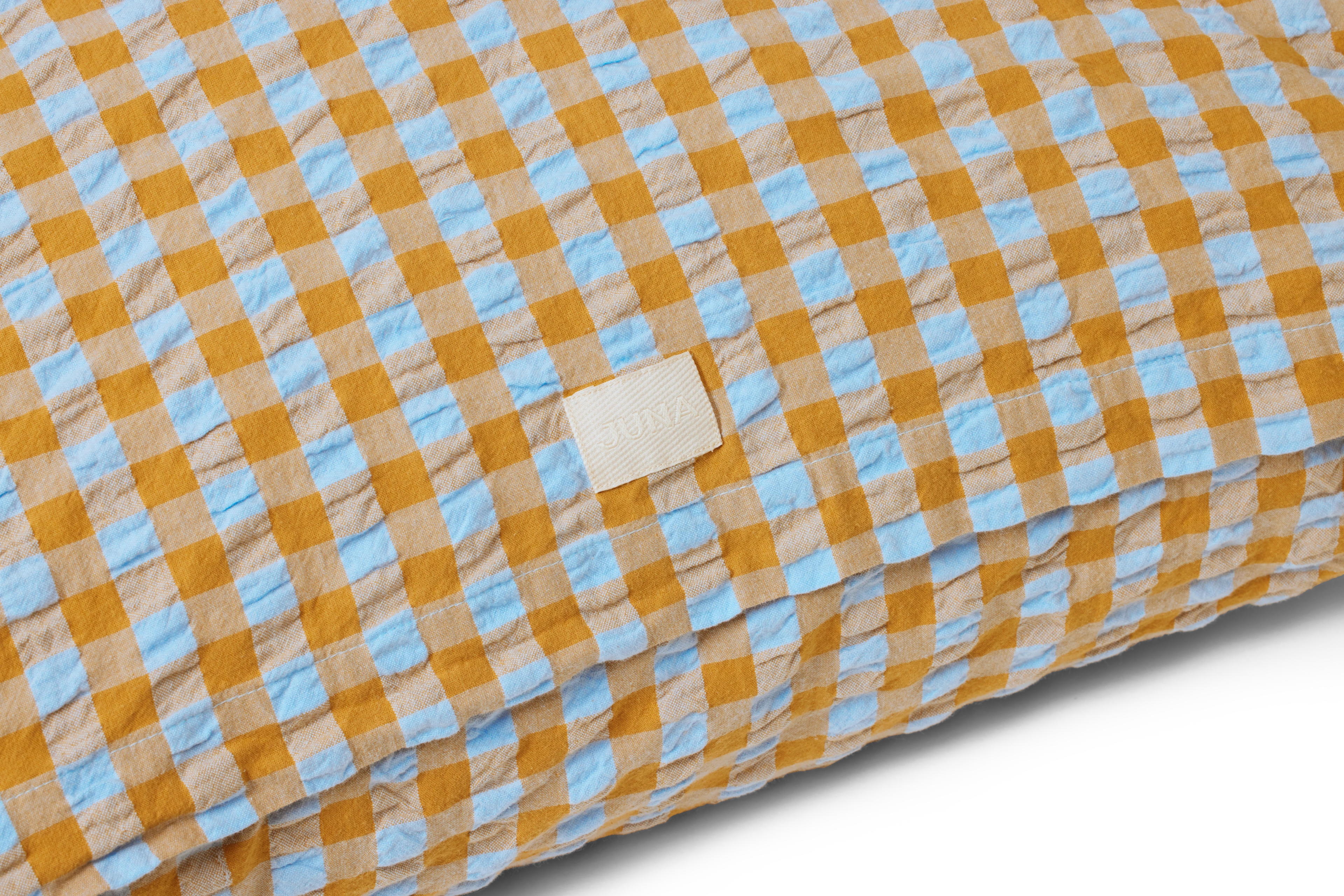 Pillowcase 60x50 cm from JUNA in Light blue/Sand color, made of Cotton